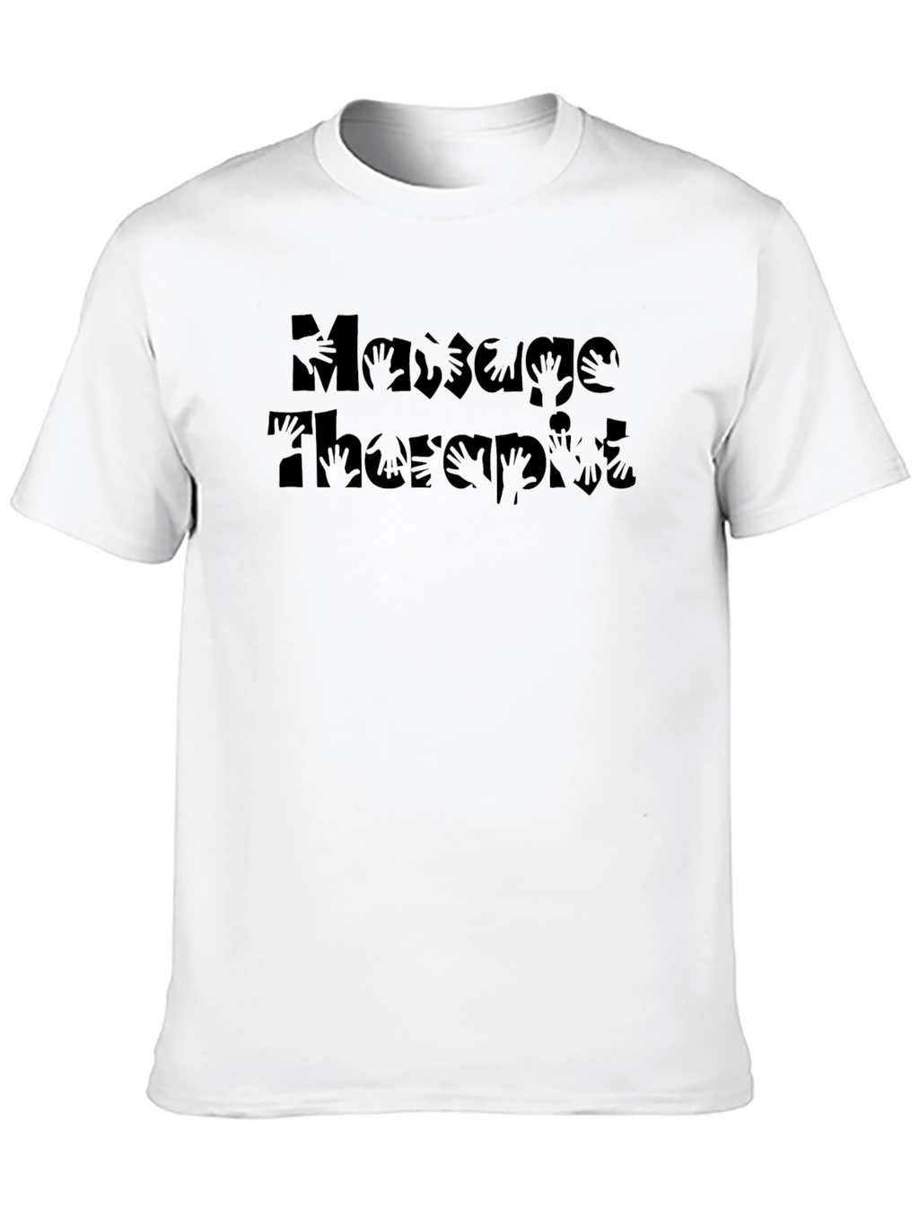 Massage Therapist Hand Print T-Shirt - Black