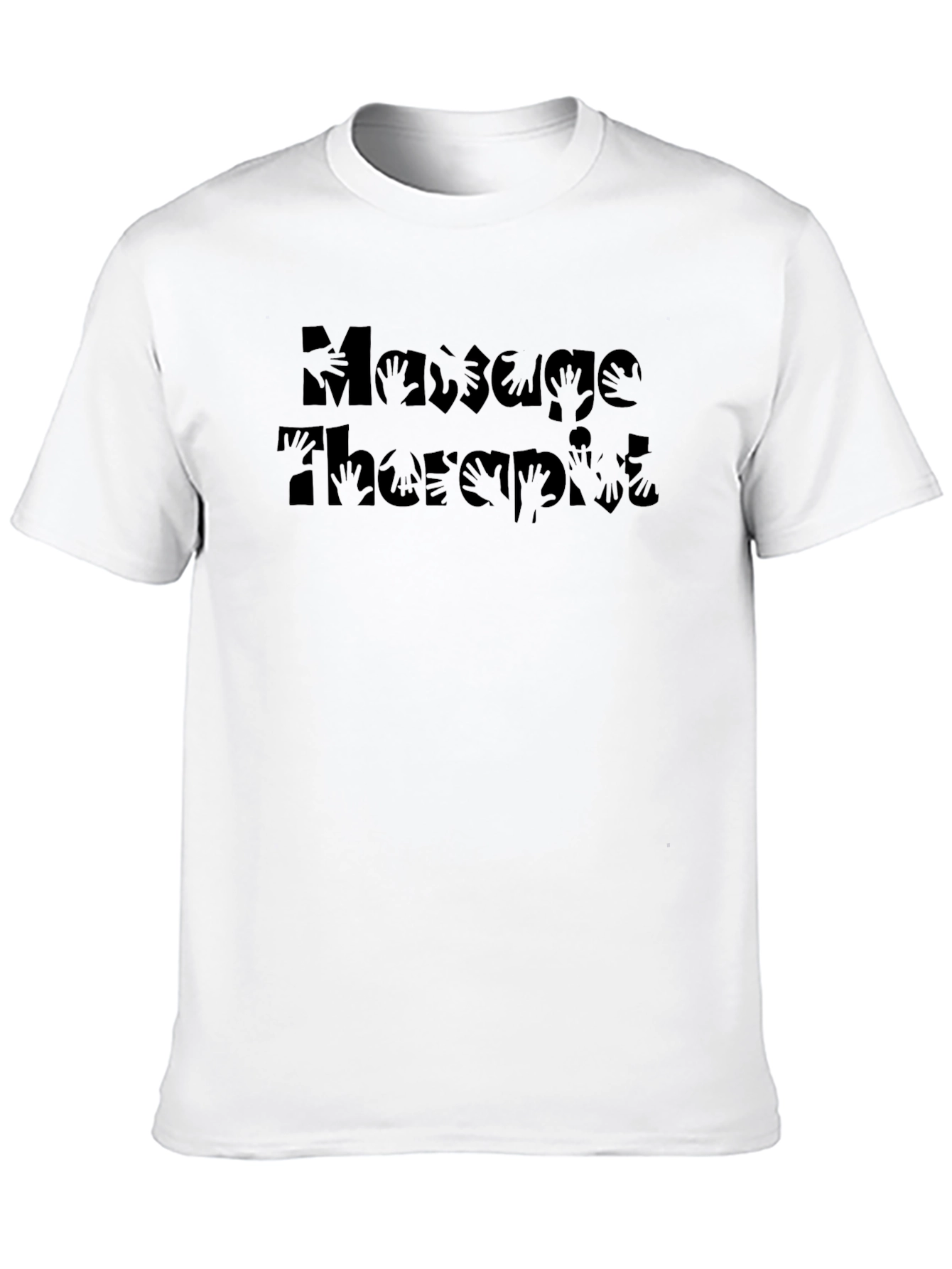 Massage Therapist Hand Print T-Shirt - Black