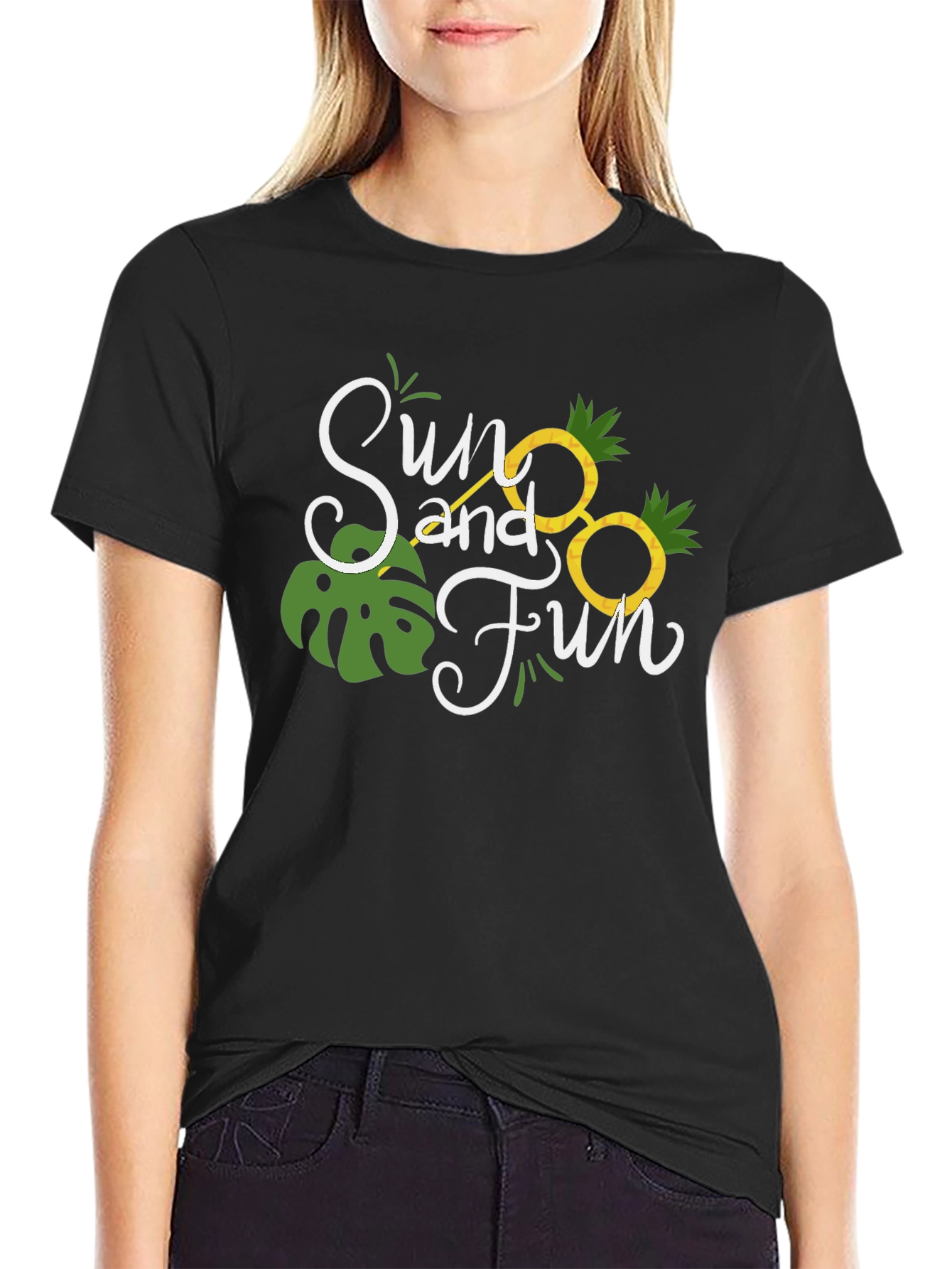Sun and Fun Black T-Shirt