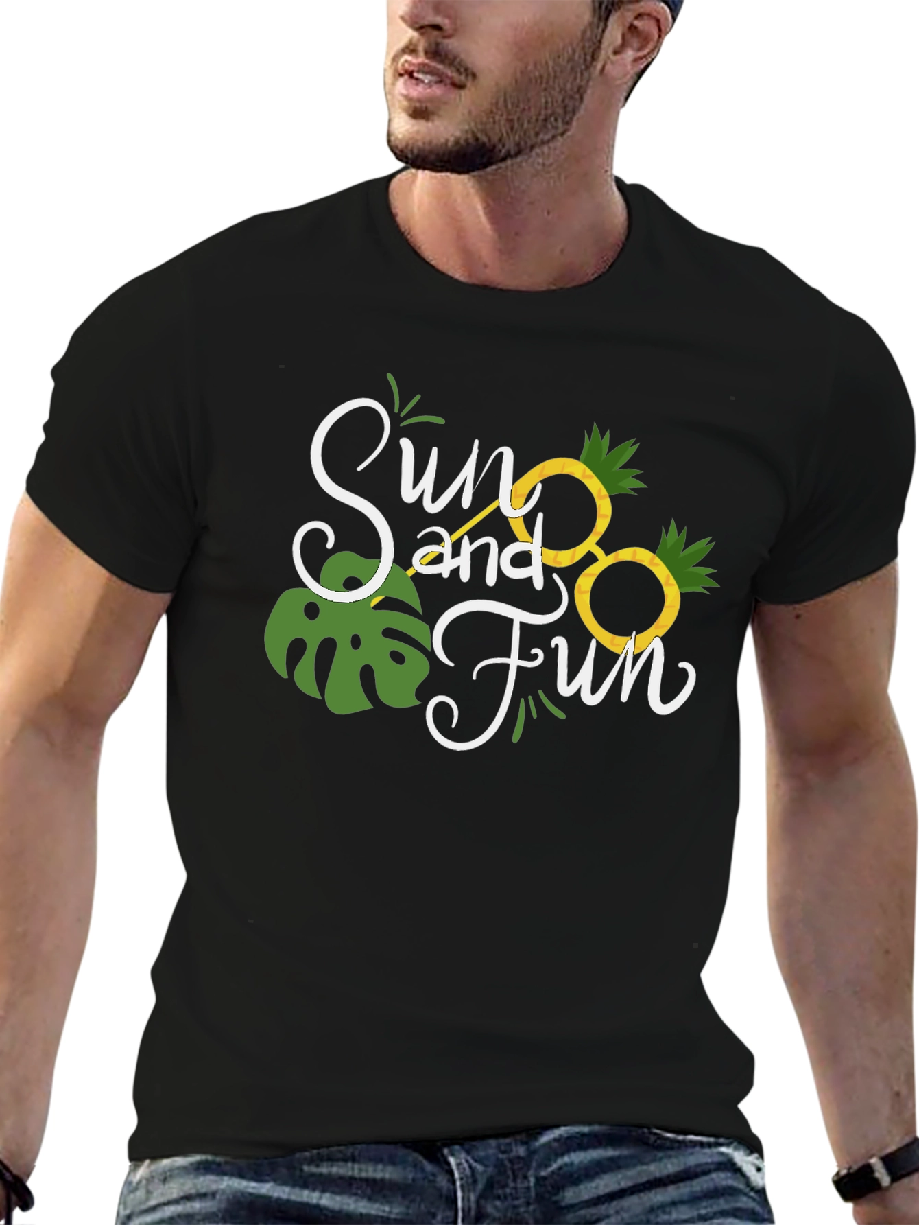Sun and Fun Black T-Shirt