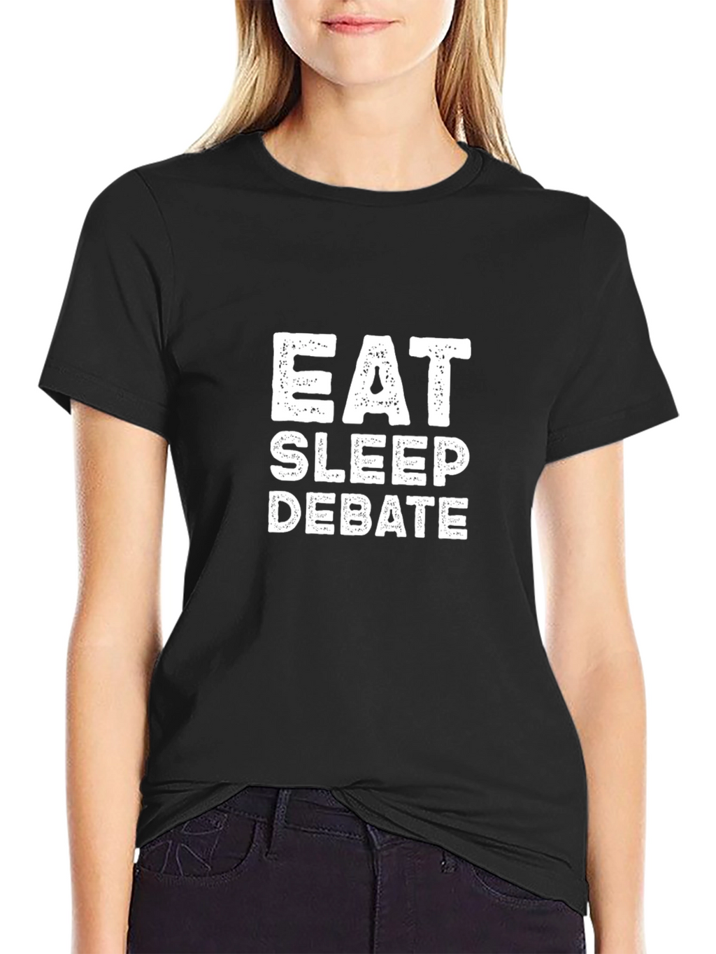 Eat Sleep Debate T-Shirt - Black Cotton Tee
