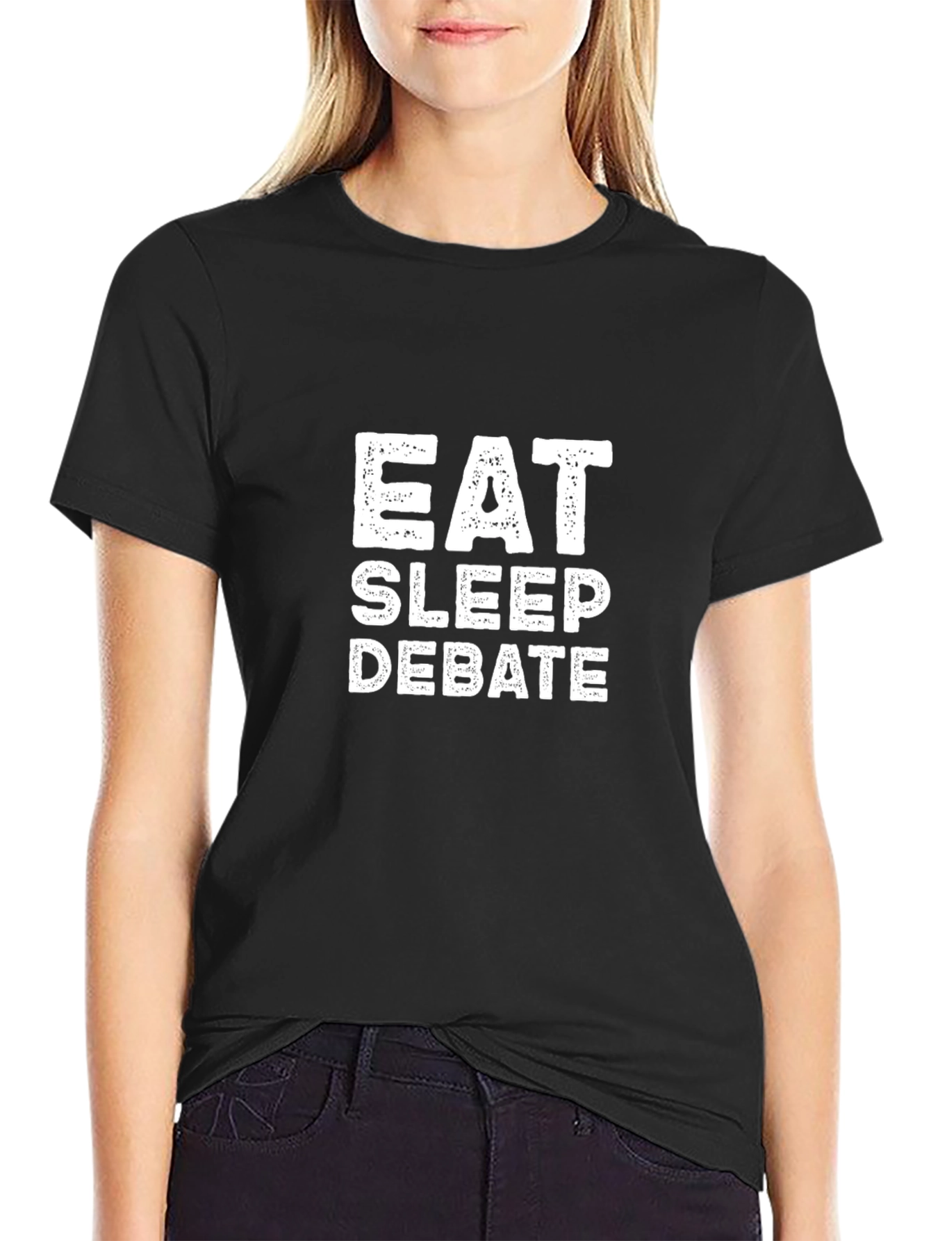 Eat Sleep Debate T-Shirt - Black Cotton Tee