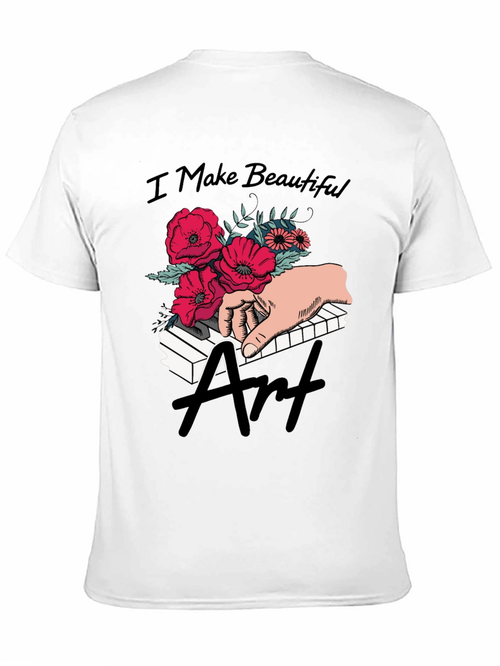 Floral Piano Art T-Shirt
