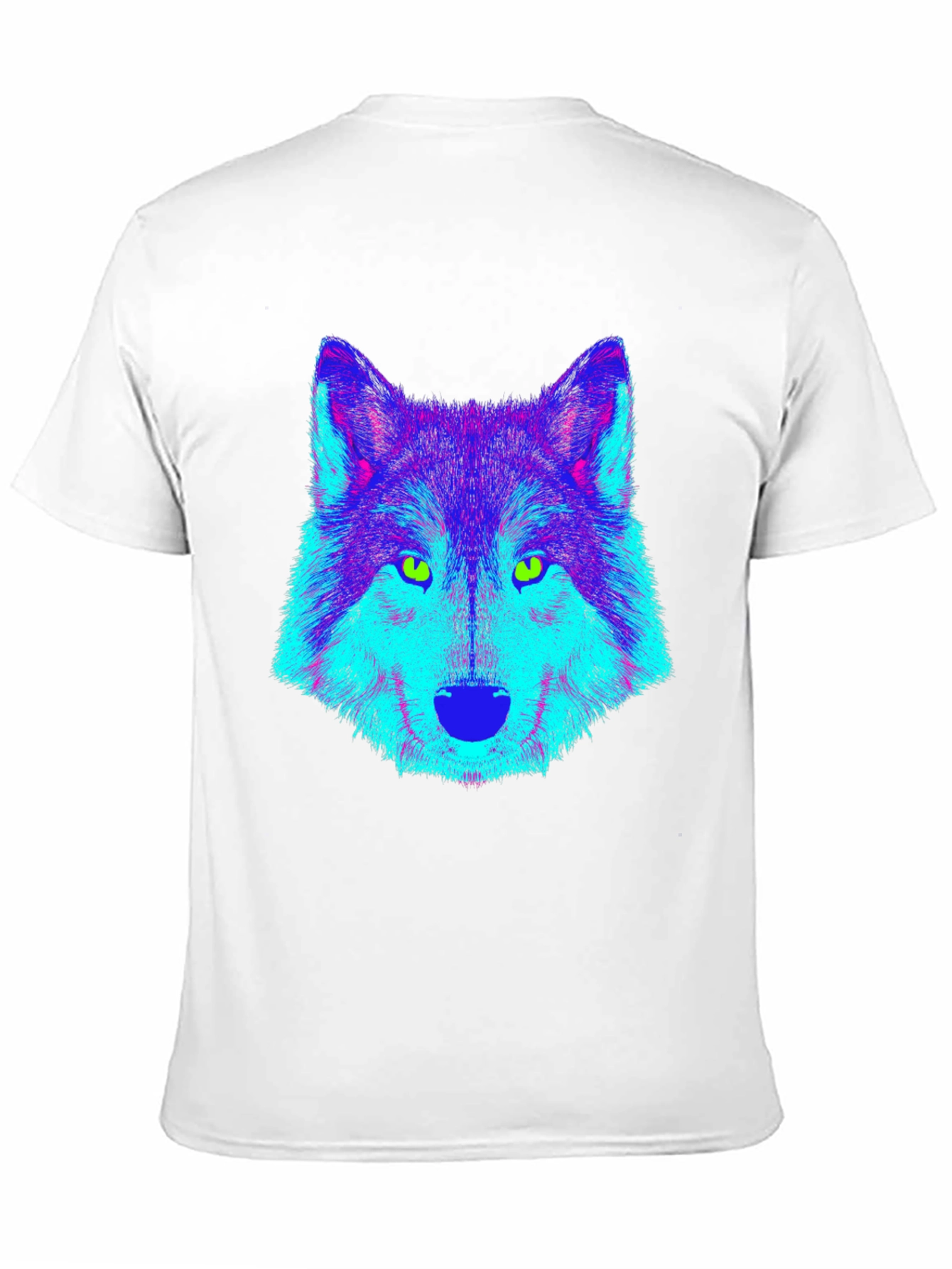 Neon Wolf Graphic Tee - Cool Black T-Shirt