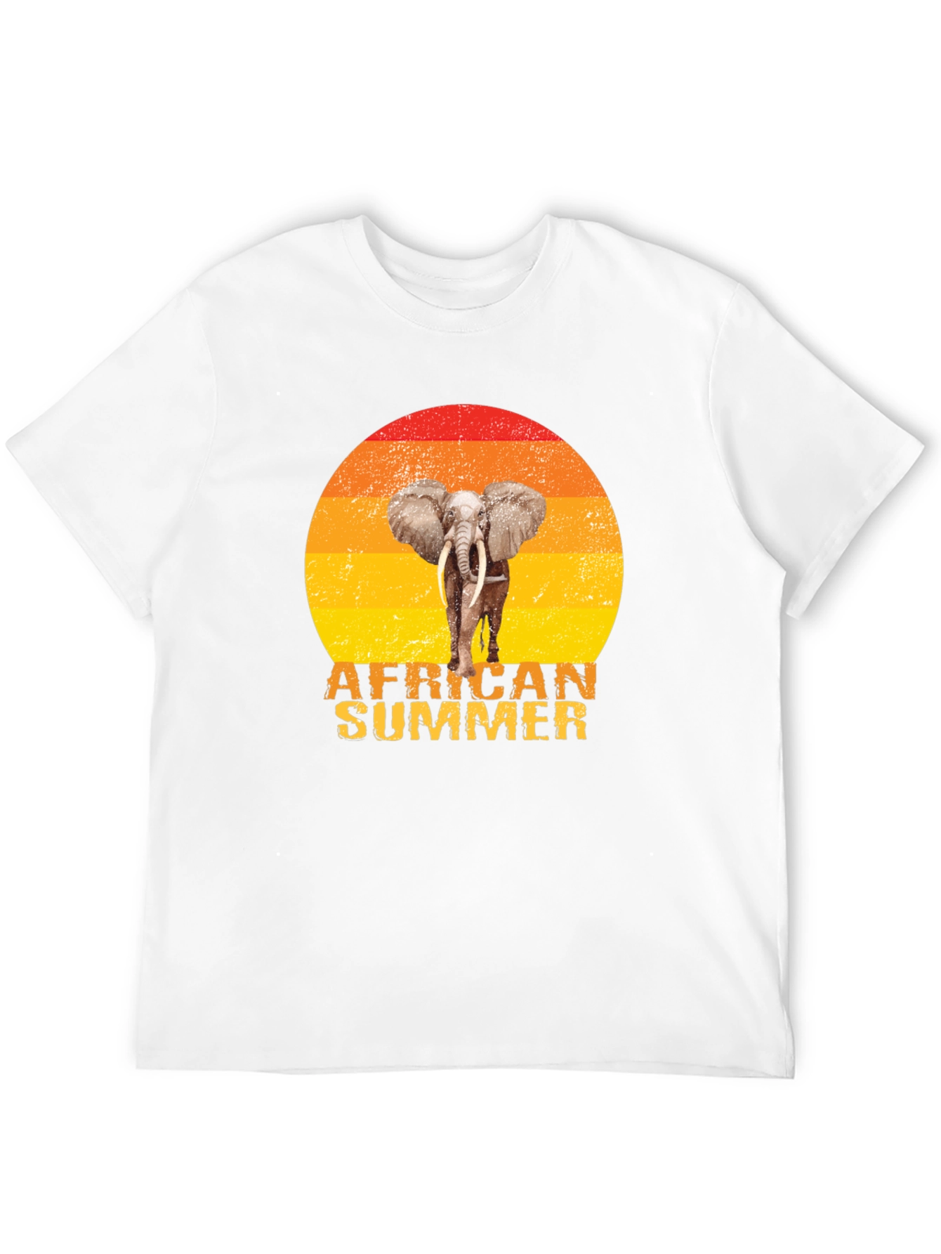 African Summer Elephant Graphic T-Shirt
