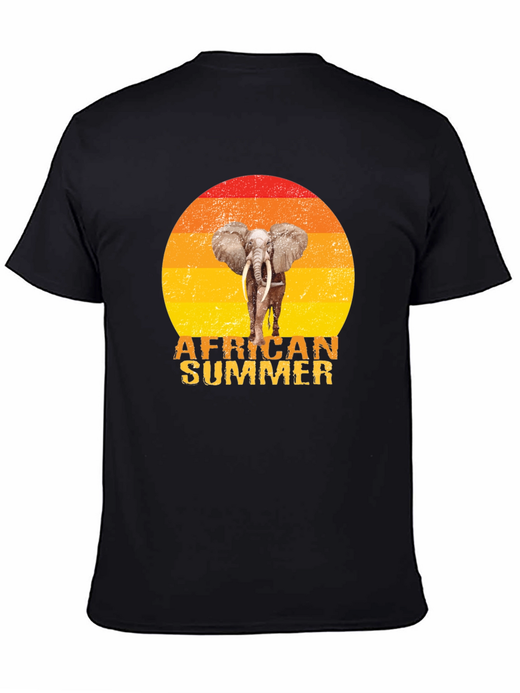 African Summer Elephant Graphic T-Shirt