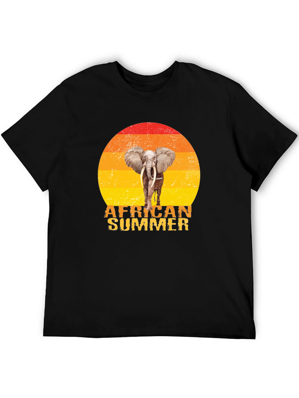 African Summer Elephant Graphic T-Shirt