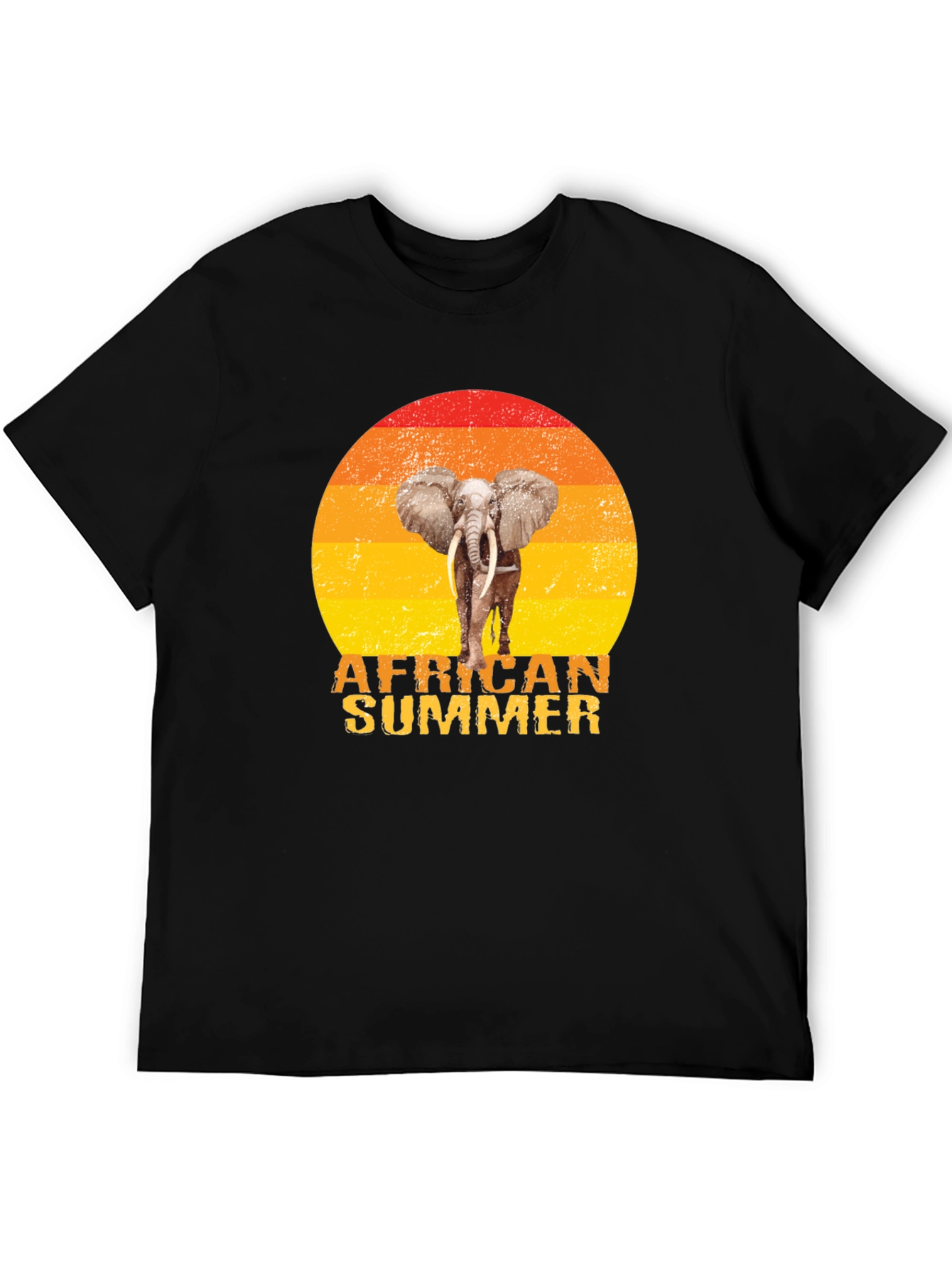 African Summer Elephant Graphic T-Shirt