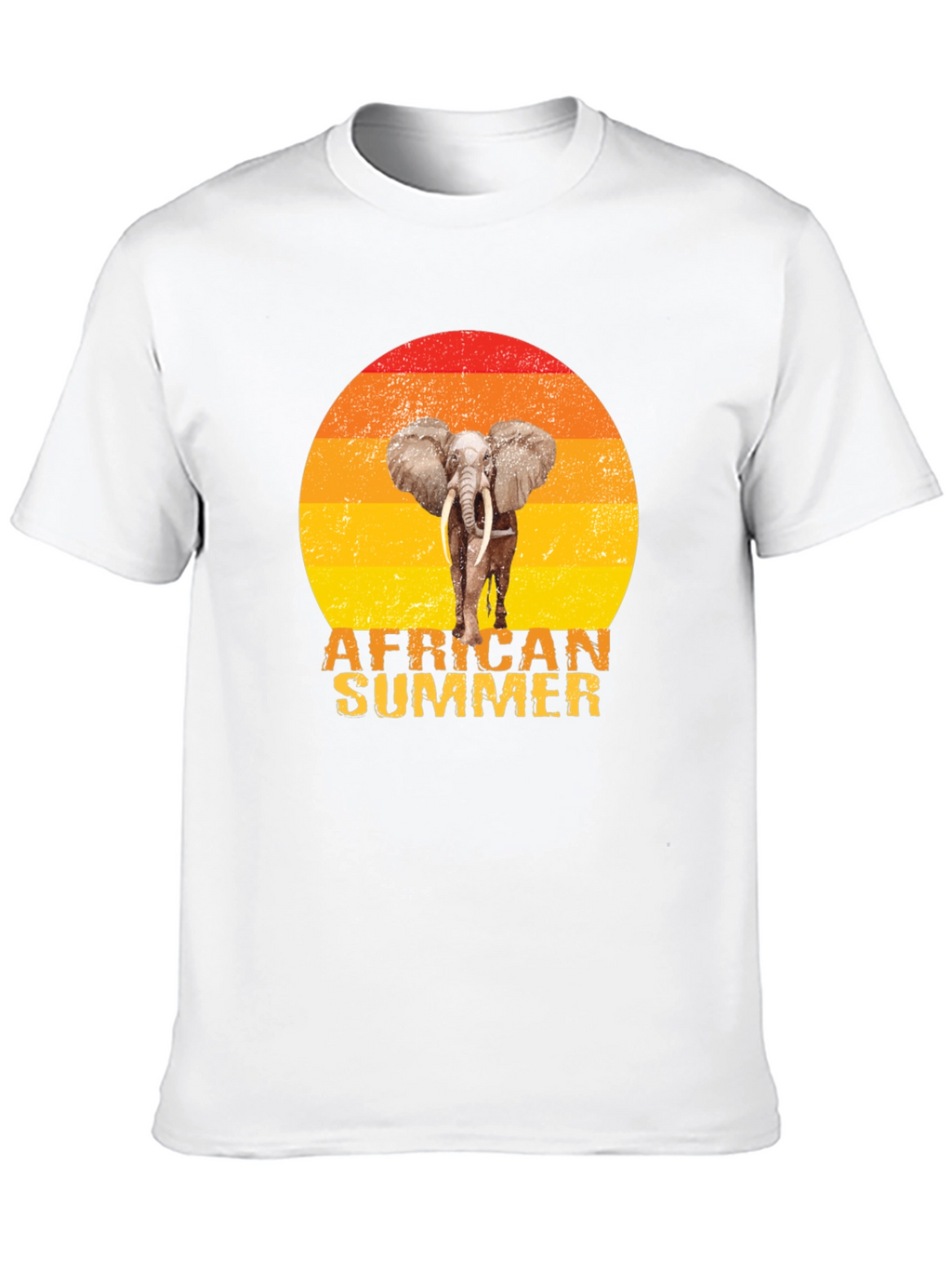 African Summer Elephant Graphic T-Shirt
