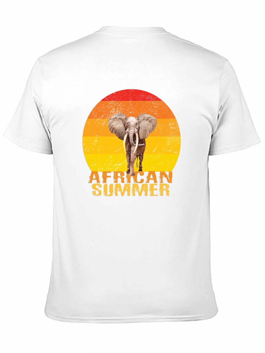 African Summer Elephant Graphic T-Shirt