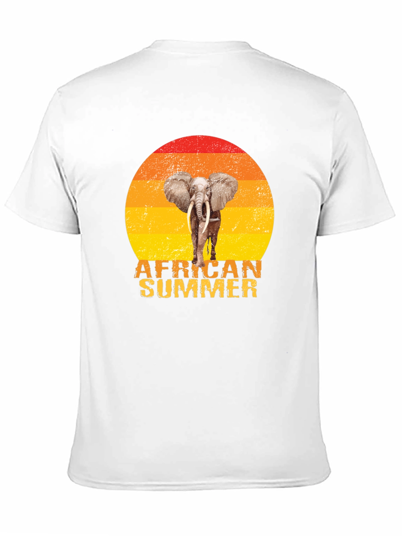 African Summer Elephant Graphic T-Shirt