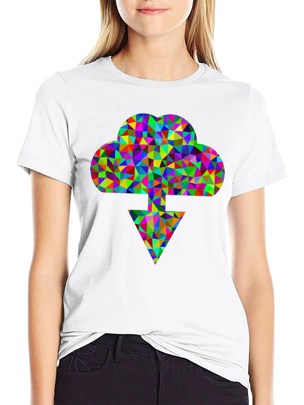 Abstract Cloud Download Graphic Tee
