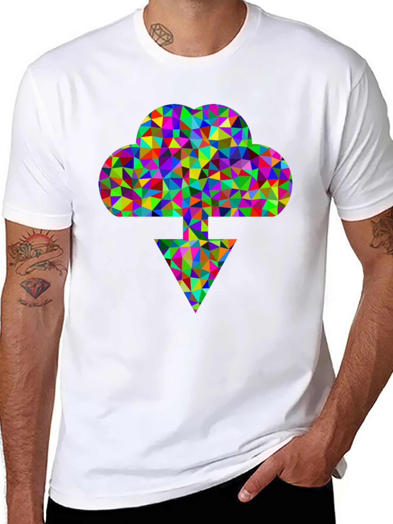 Abstract Cloud Download Graphic Tee