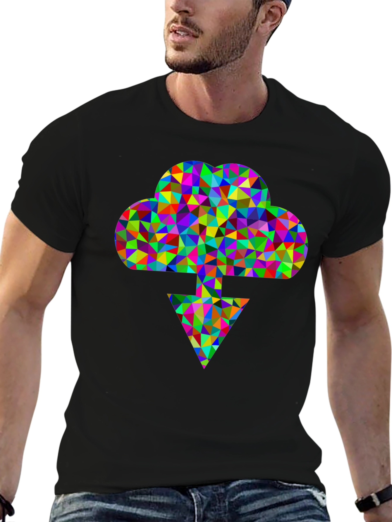 Abstract Cloud Download Graphic Tee