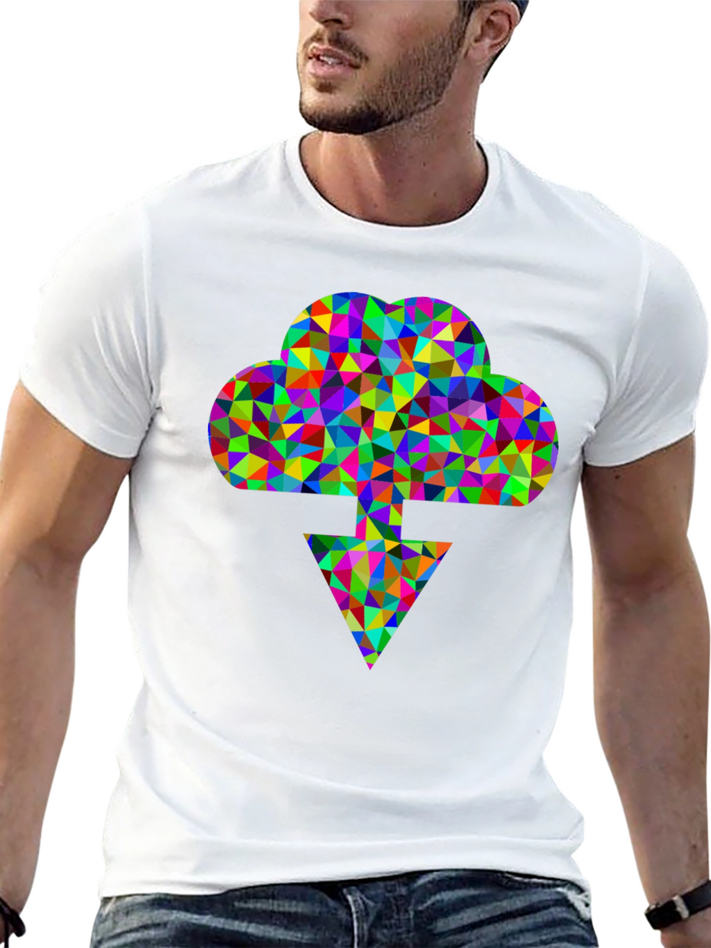 Abstract Cloud Download Graphic Tee