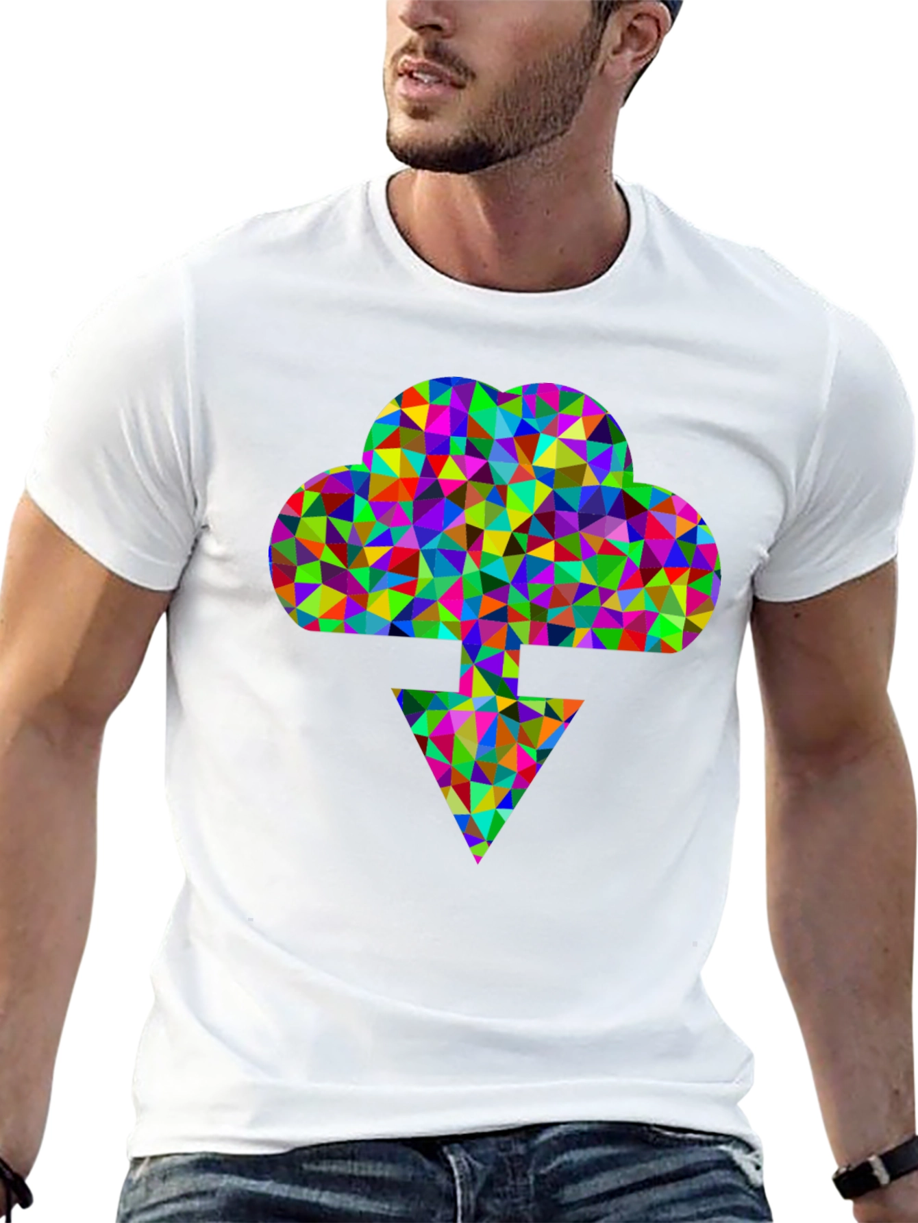 Abstract Cloud Download Graphic Tee