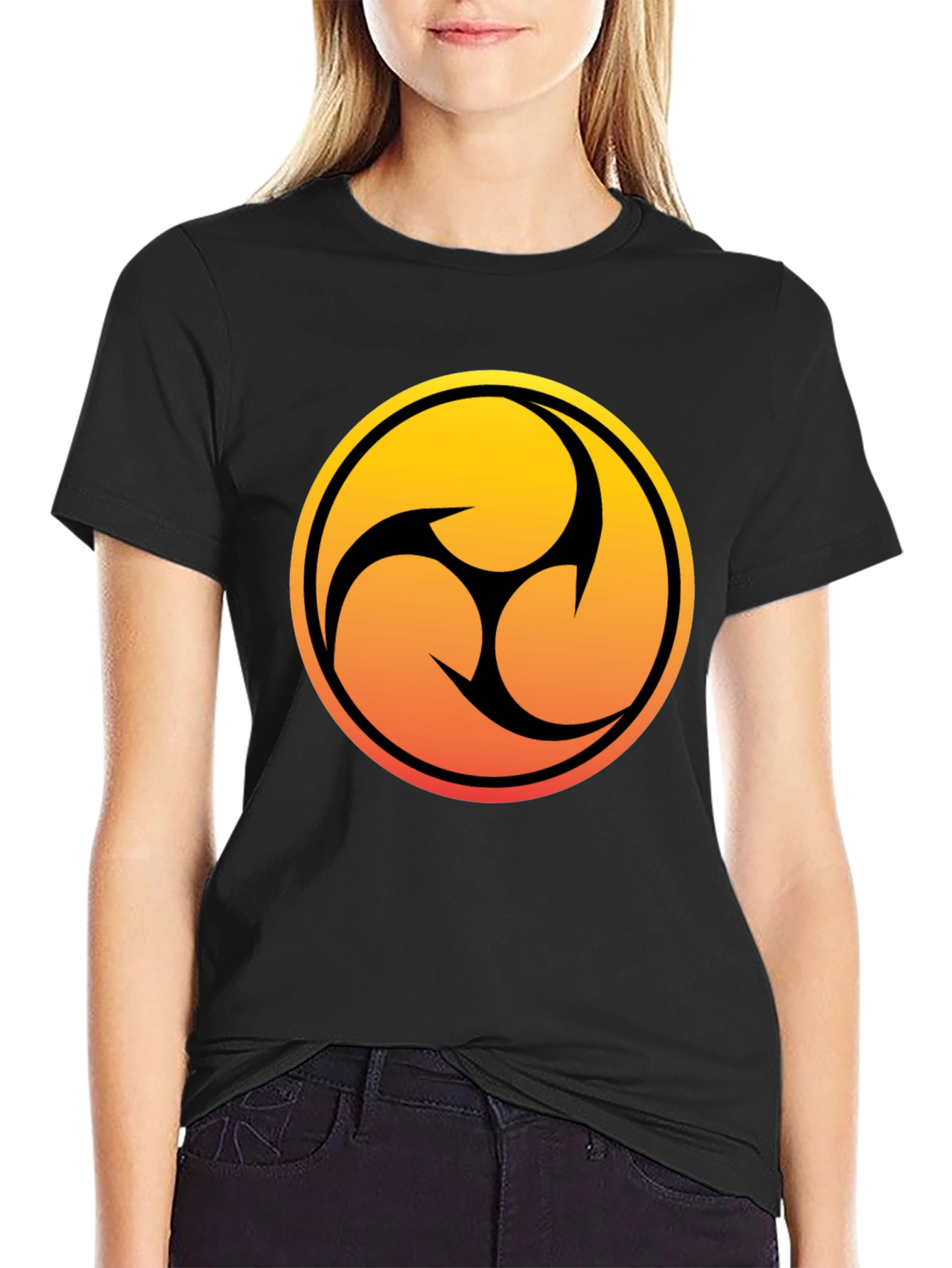 Sunrise Tomoe T-Shirt -  Black Tee