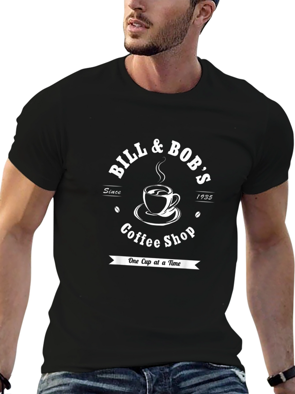 Bill & Bobs Coffee Shop Graphic T-Shirt