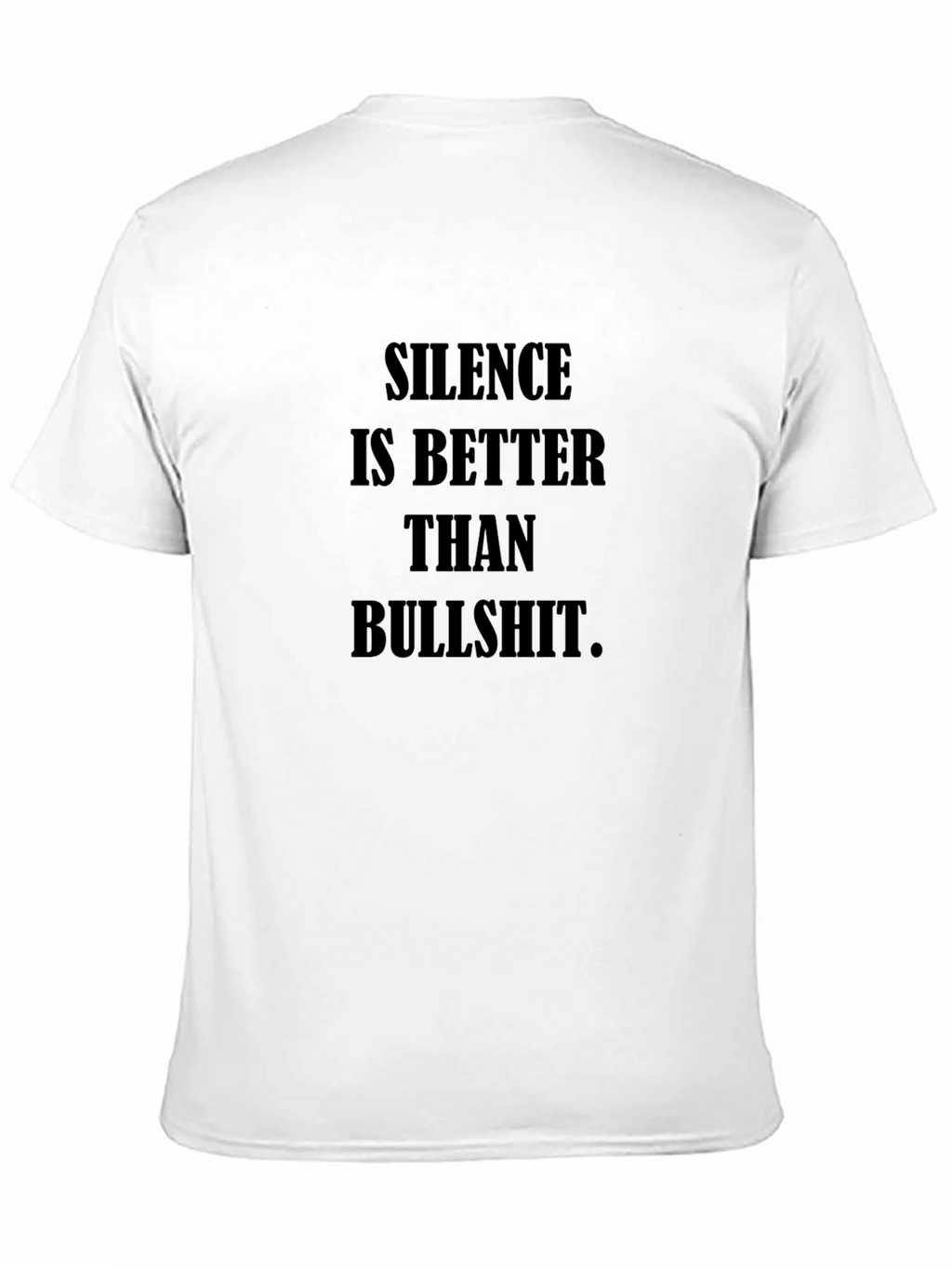 Silence is Better T-Shirt - Black Crew Neck