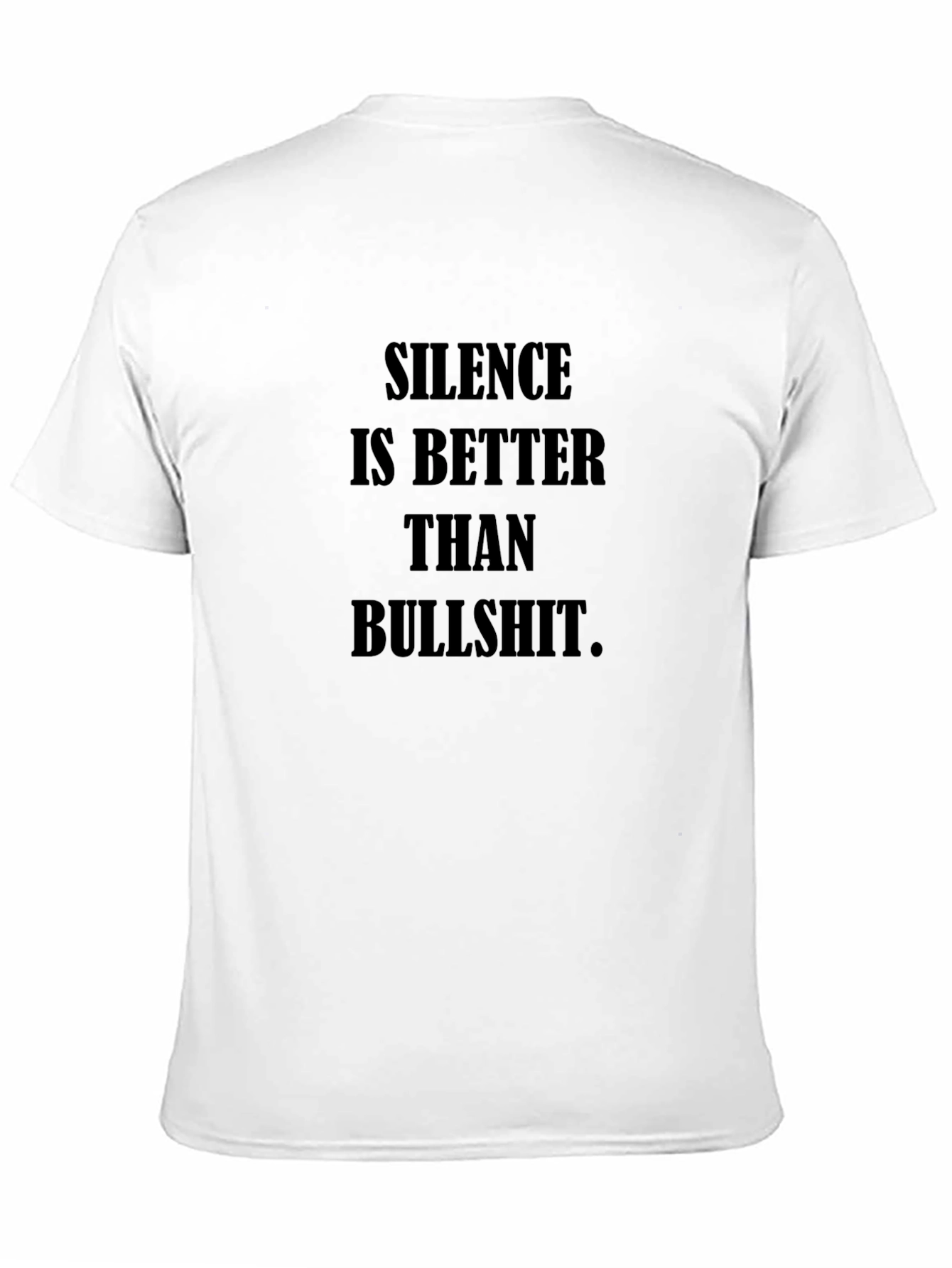 Silence is Better T-Shirt - Black Crew Neck