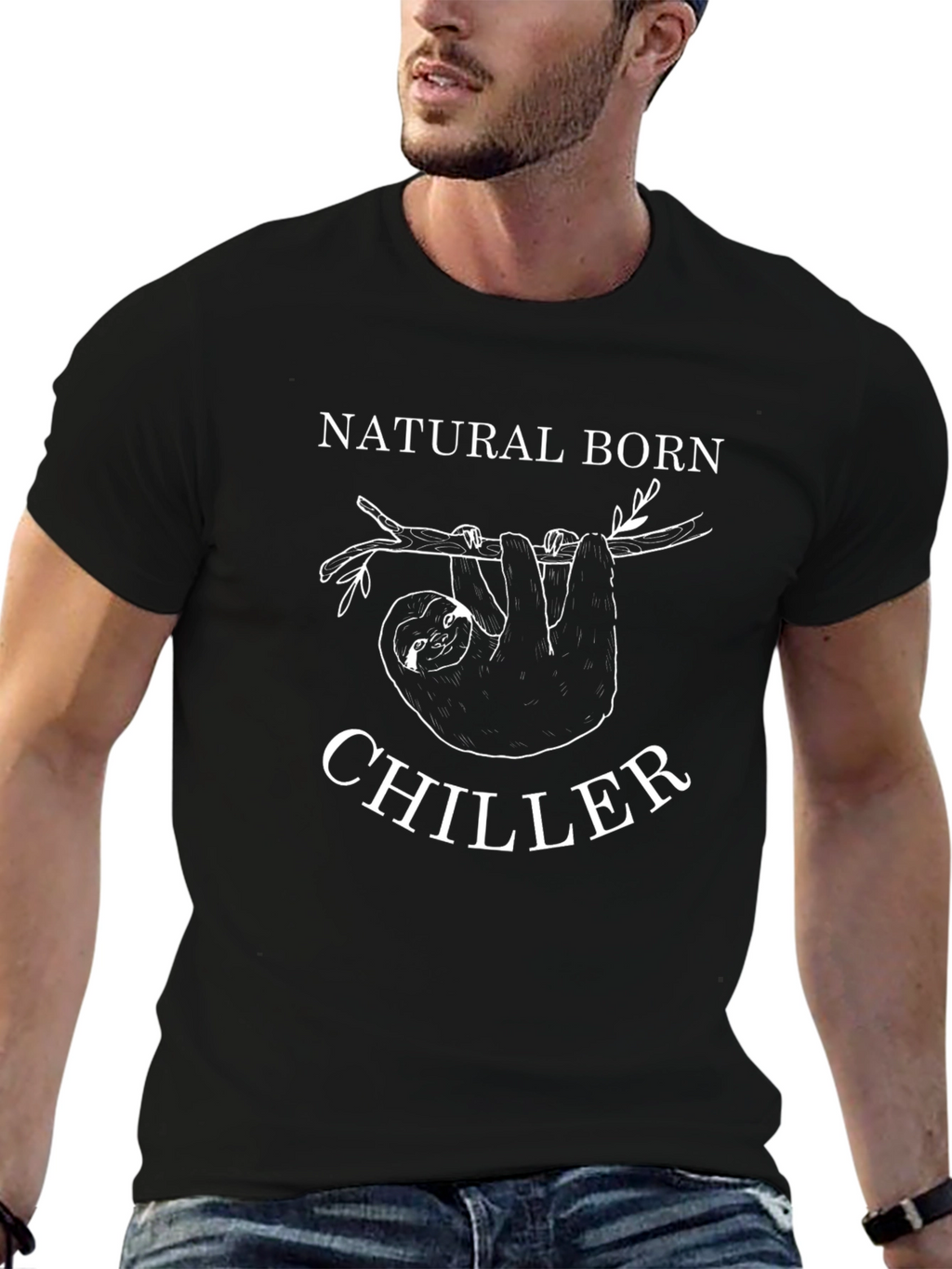 Natural Born Chiller Sloth Graphic Tee