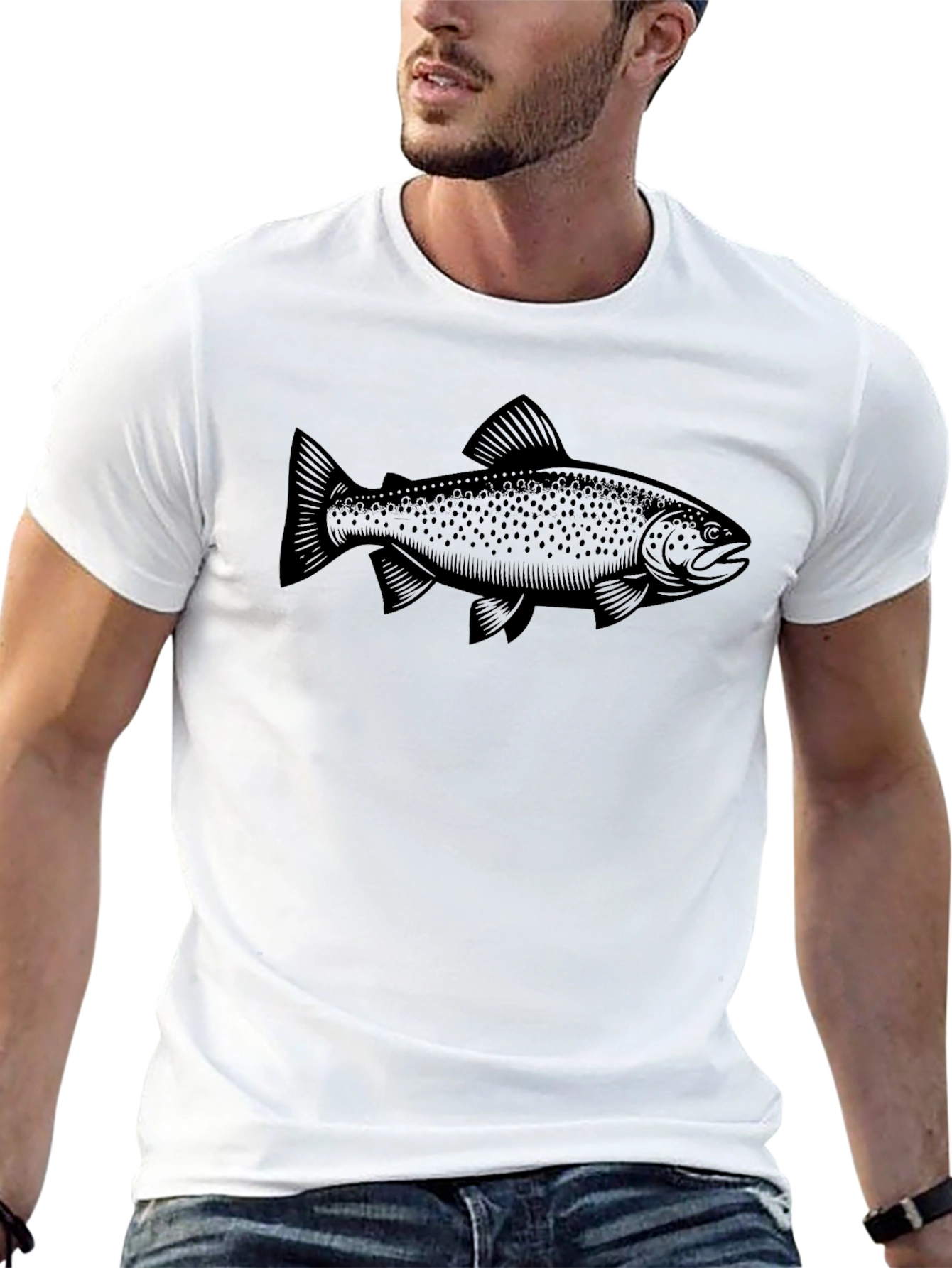 Black Trout Graphic Tee - Mens Short Sleeve