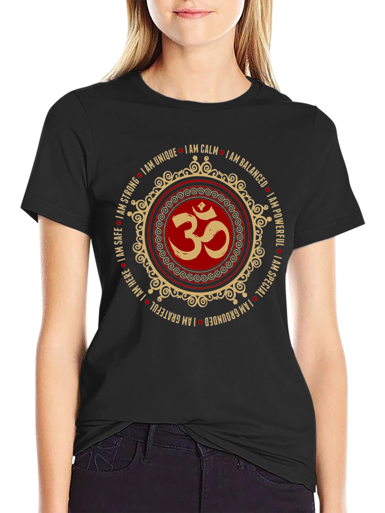Om Symbol T-Shirt - Positive Affirmations Yoga Tee