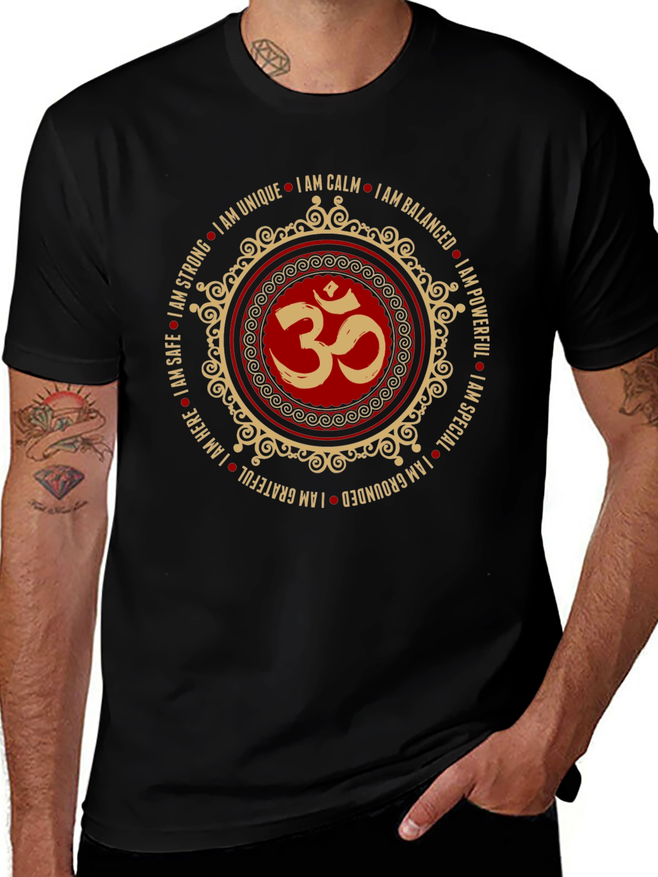 Om Symbol T-Shirt - Positive Affirmations Yoga Tee