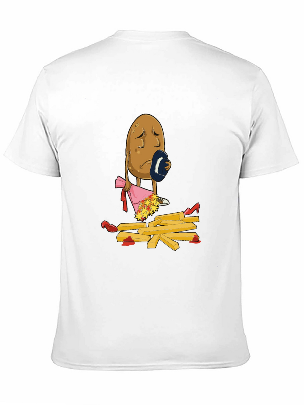Sad Potato T-Shirt - Funny French Fry Design