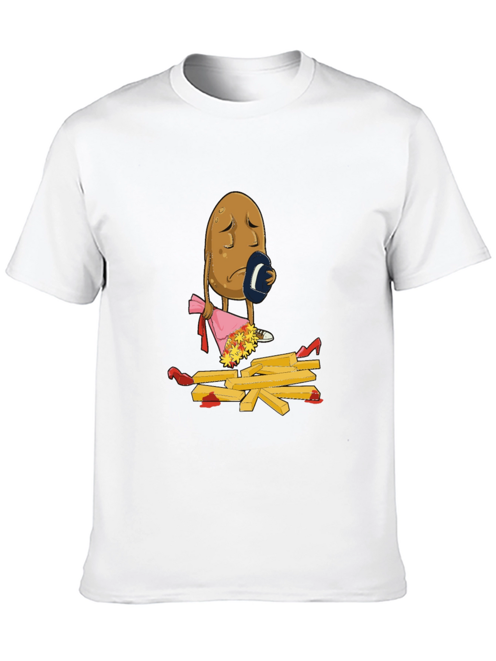 Sad Potato T-Shirt - Funny French Fry Design