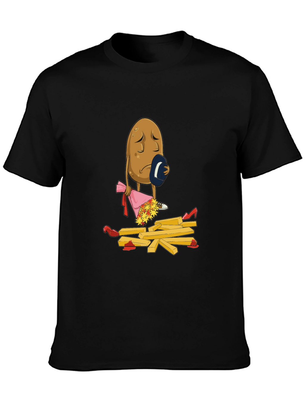 Sad Potato T-Shirt - Funny French Fry Design