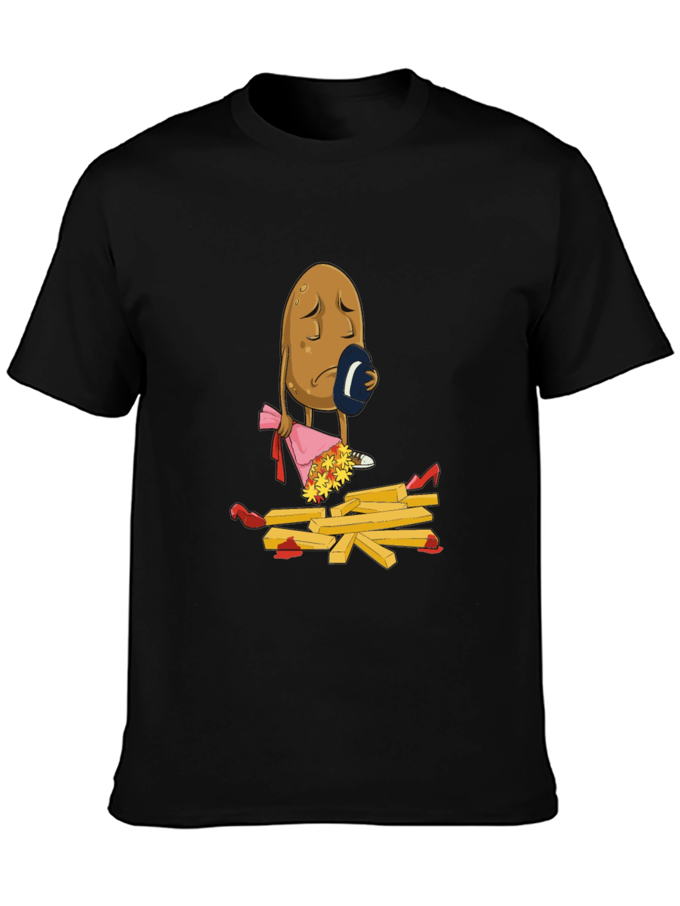 Sad Potato T-Shirt - Funny French Fry Design