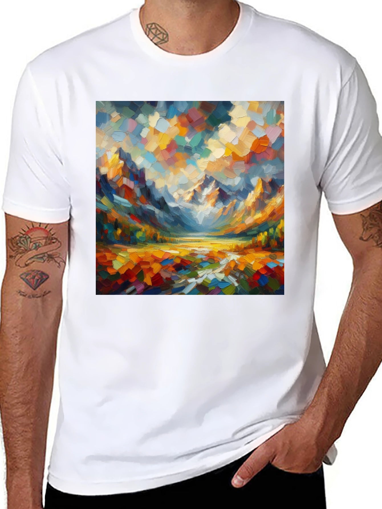 Abstract Mountain Art T-Shirt