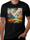 Abstract Mountain Art T-Shirt