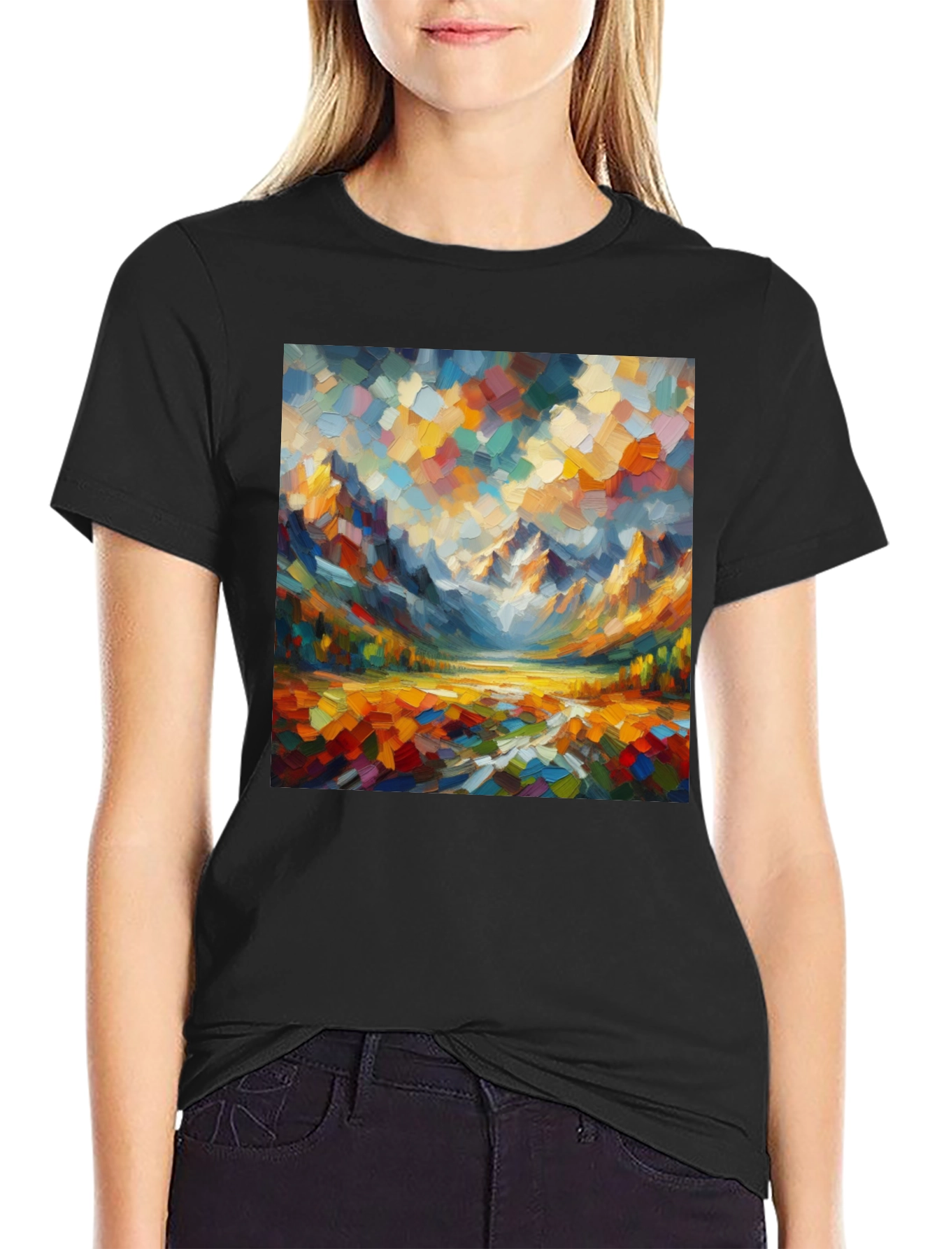 Abstract Mountain Art T-Shirt