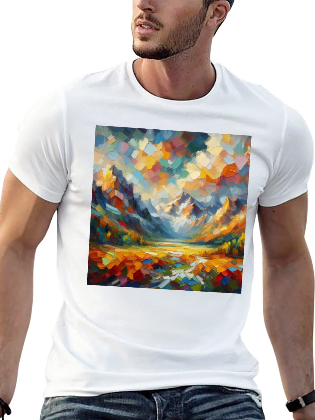 Abstract Mountain Art T-Shirt