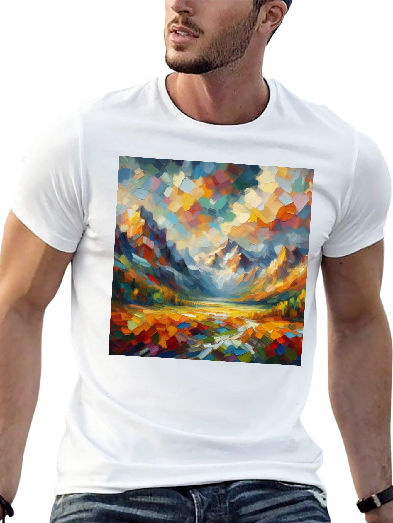 Abstract Mountain Art T-Shirt