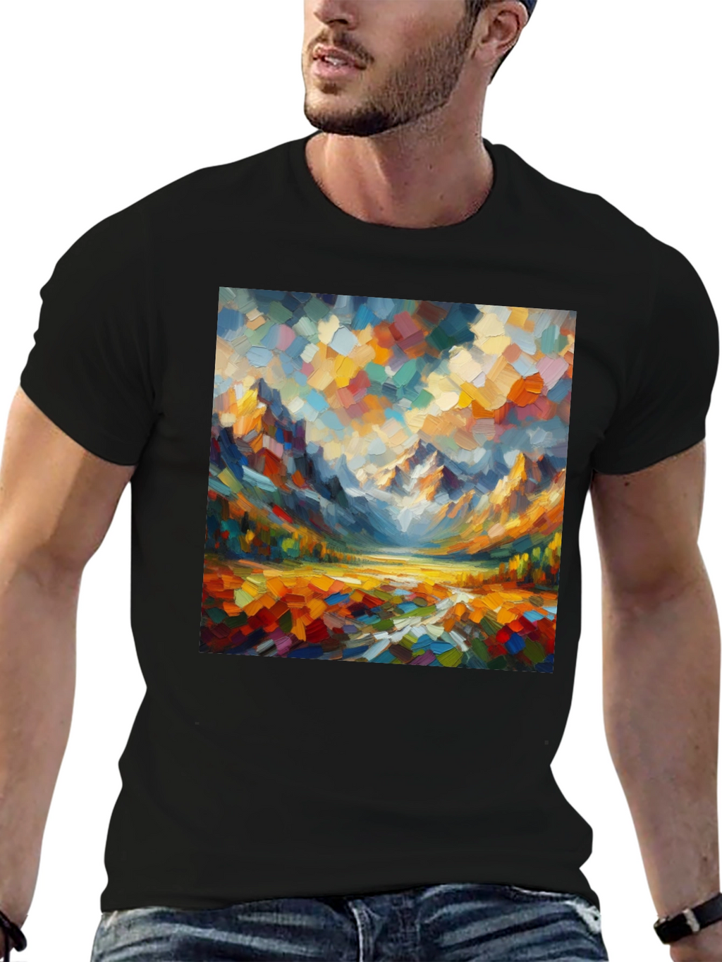 Abstract Mountain Art T-Shirt
