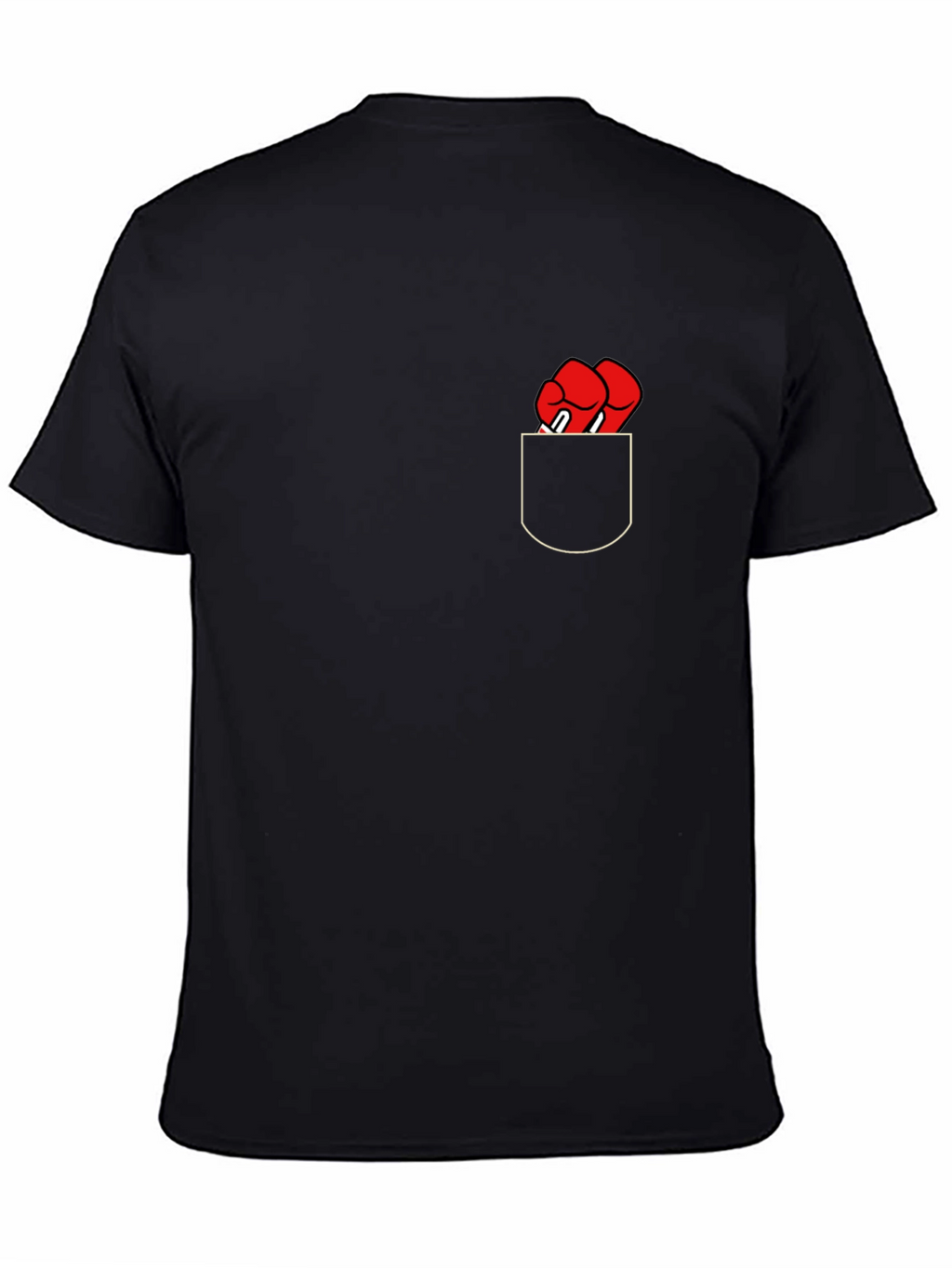 Boxing Gloves Pocket Print T-Shirt