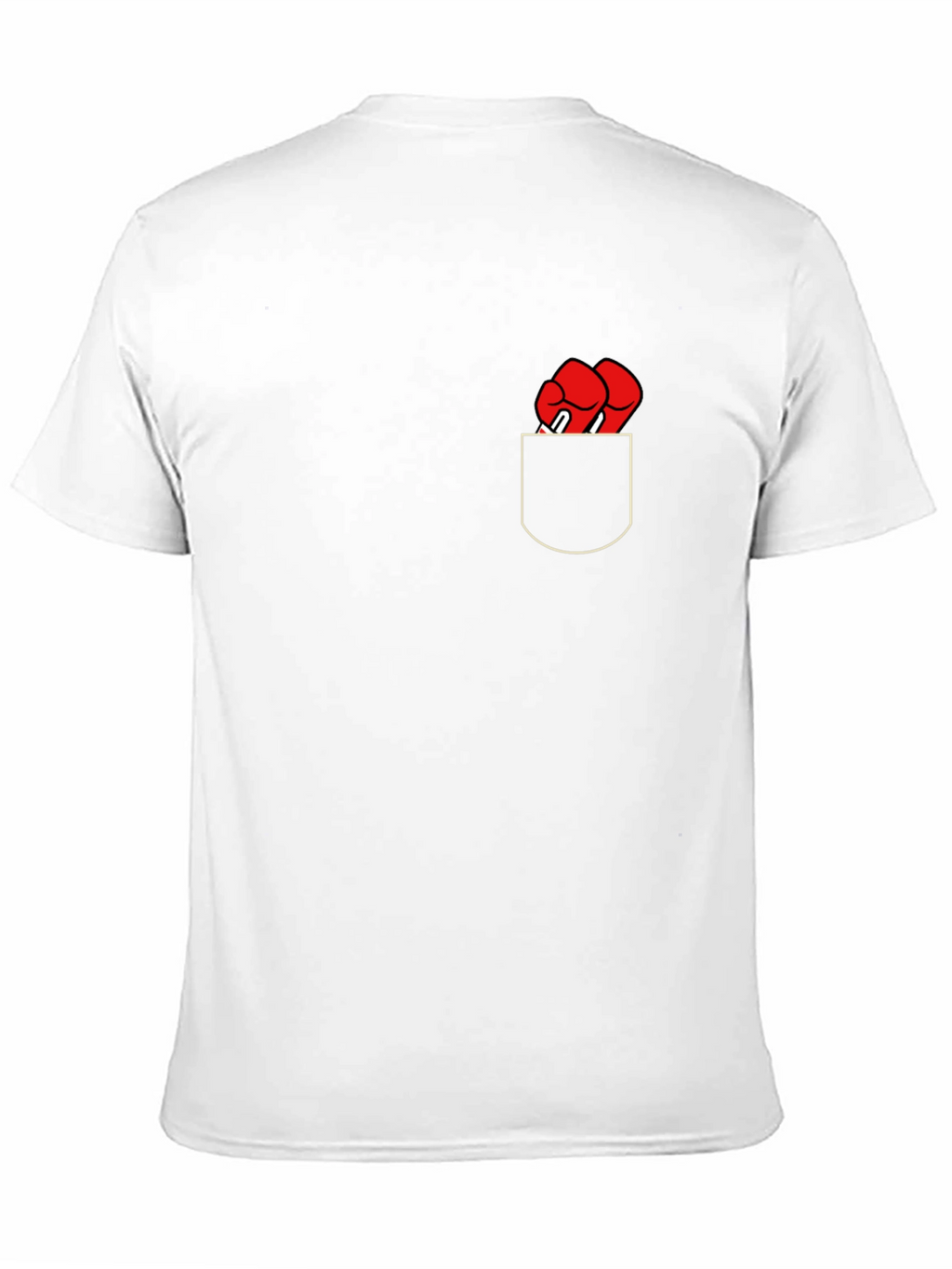 Boxing Gloves Pocket Print T-Shirt