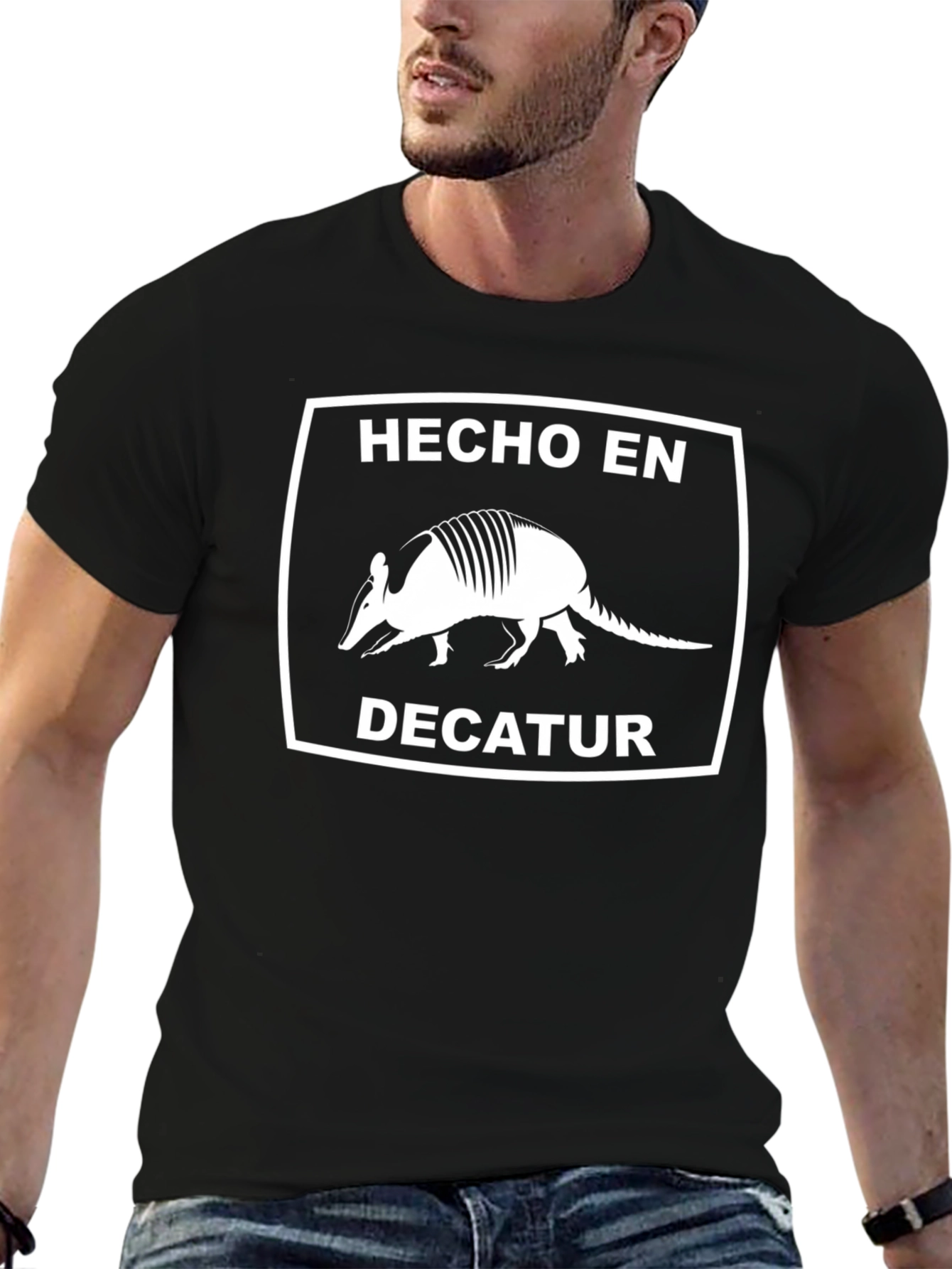 Hecho En Decatur Armadillo Graphic Tee - Black