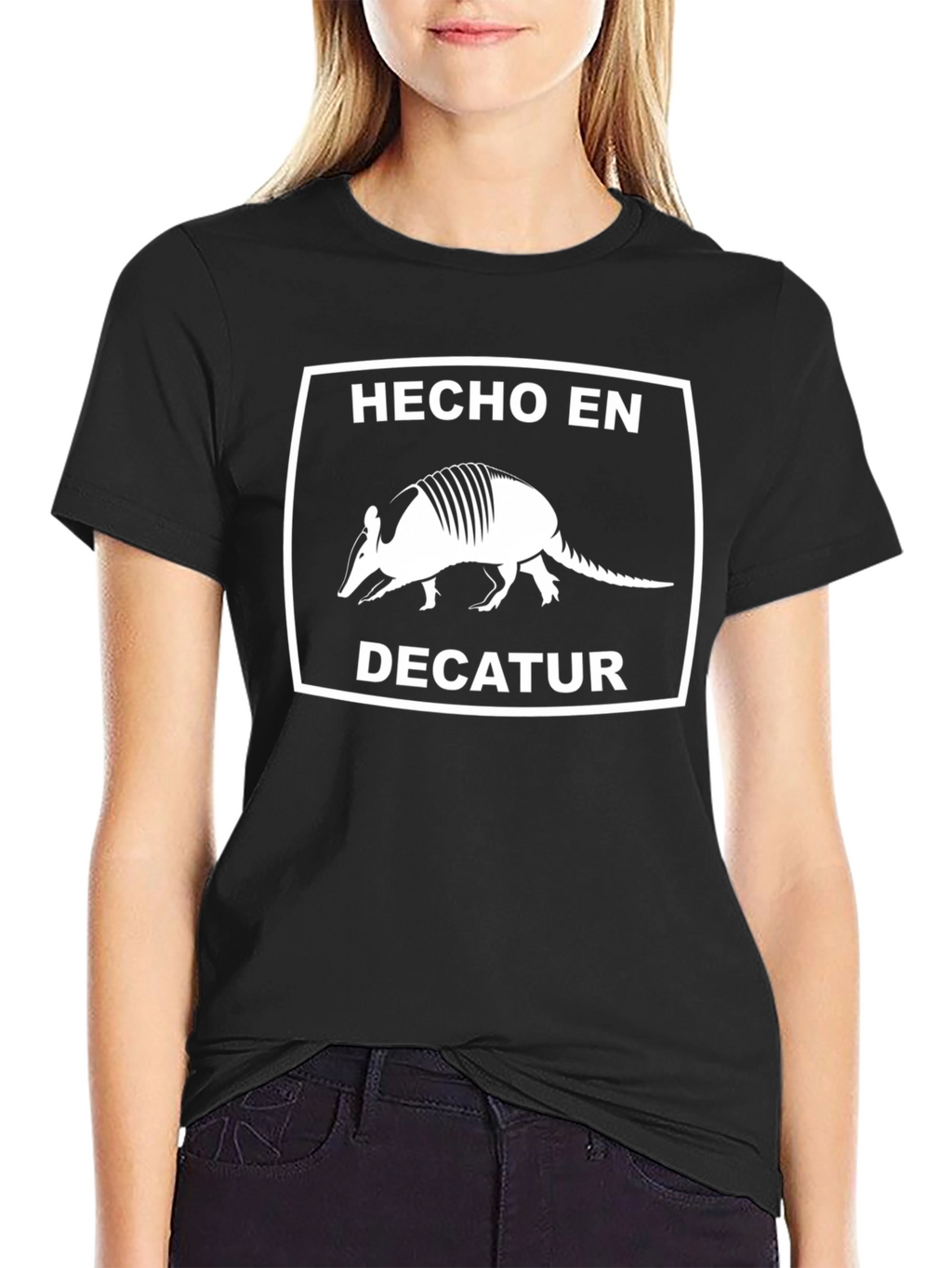 Hecho En Decatur Armadillo Graphic Tee - Black