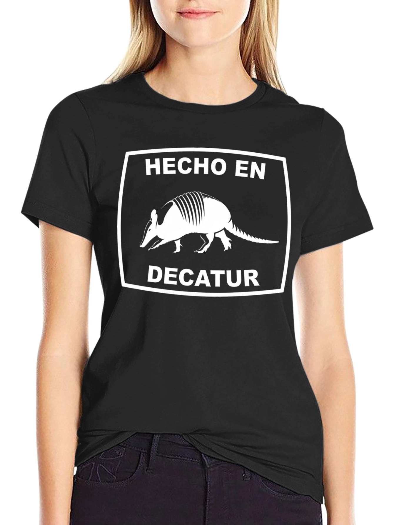 Hecho En Decatur Armadillo Graphic Tee - Black