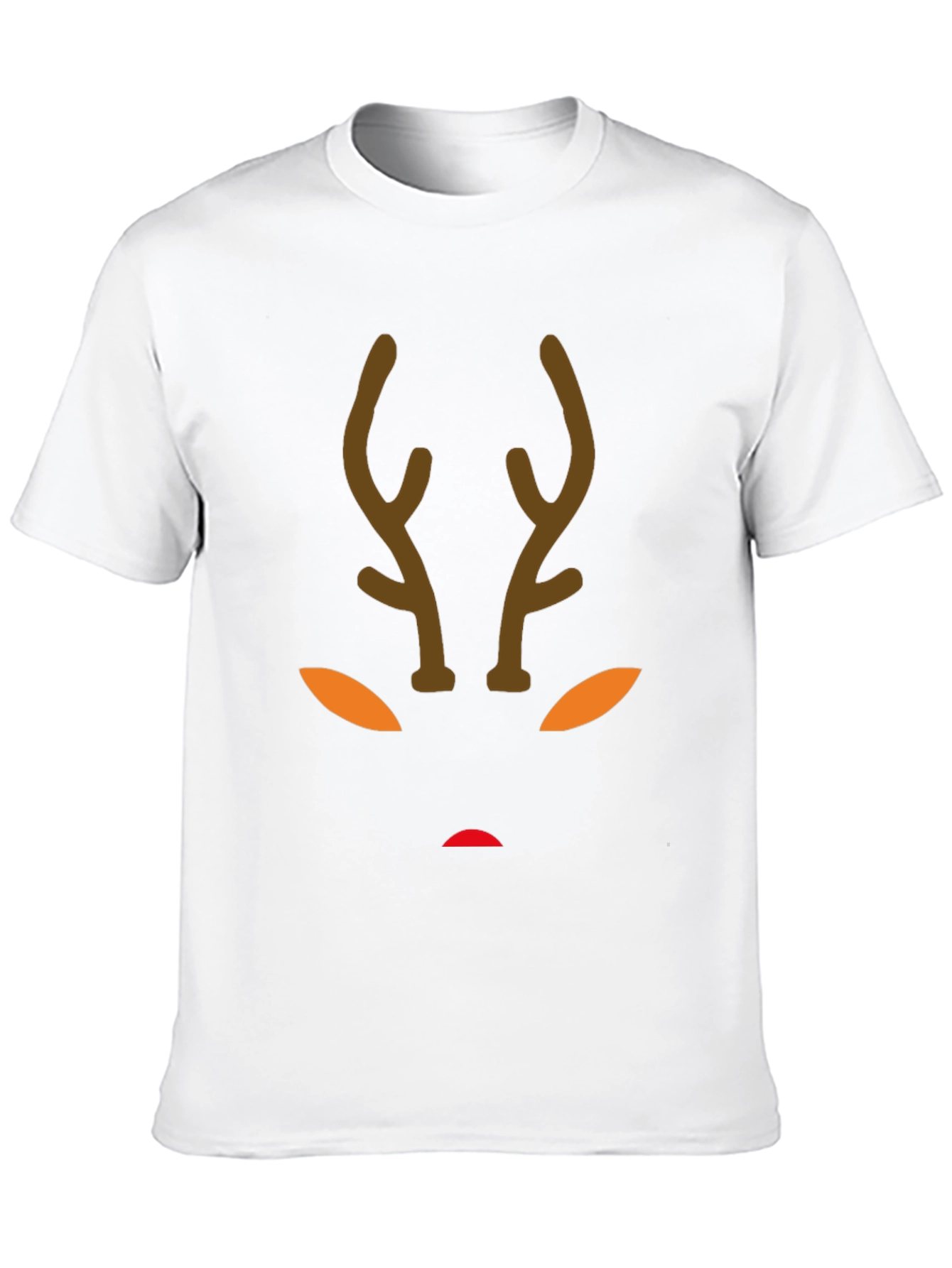 Reindeer Face Graphic Tee - Holiday Fun
