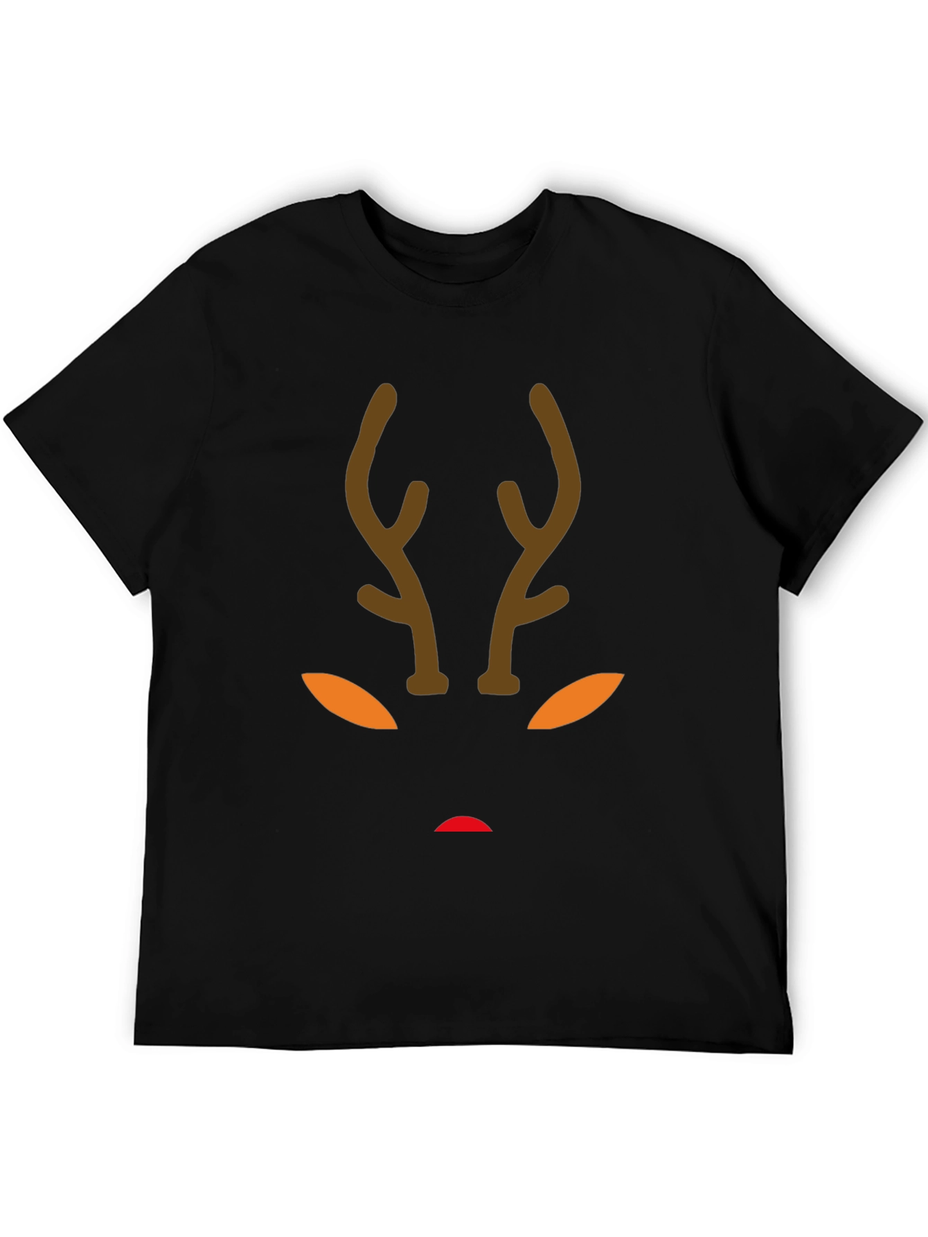 Reindeer Face Graphic Tee - Holiday Fun
