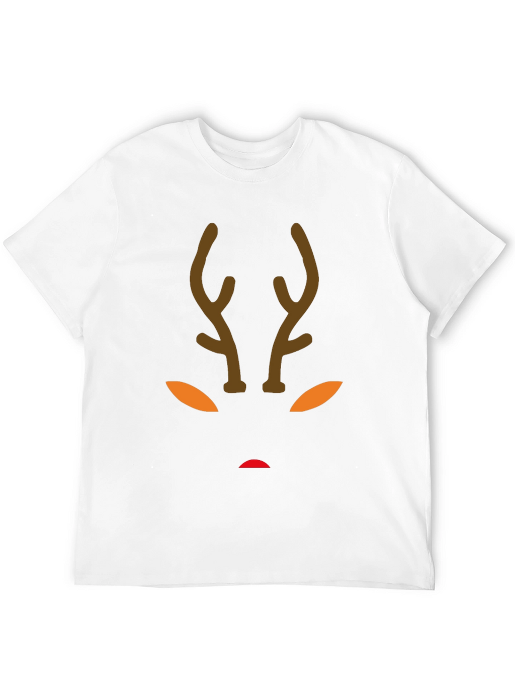 Reindeer Face Graphic Tee - Holiday Fun