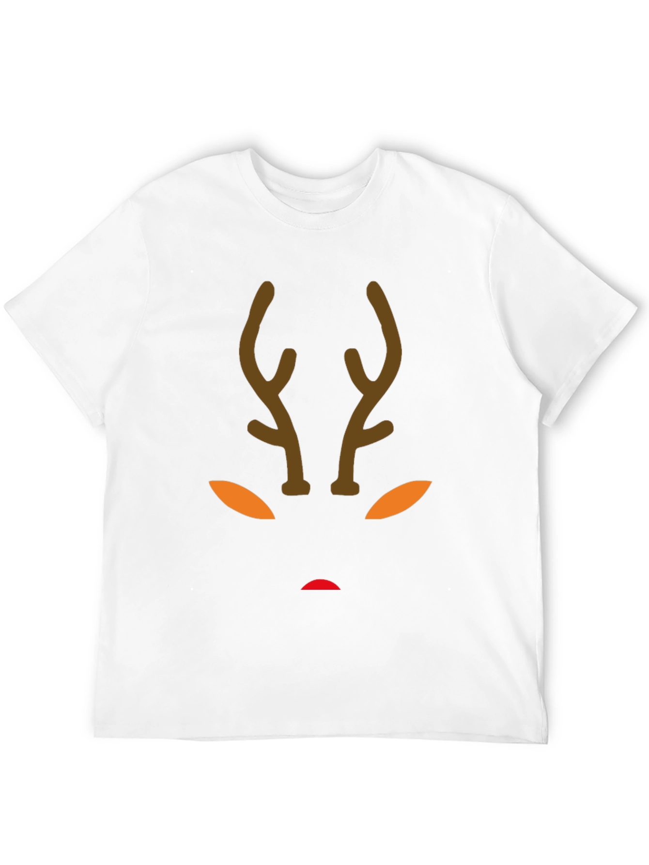 Reindeer Face Graphic Tee - Holiday Fun