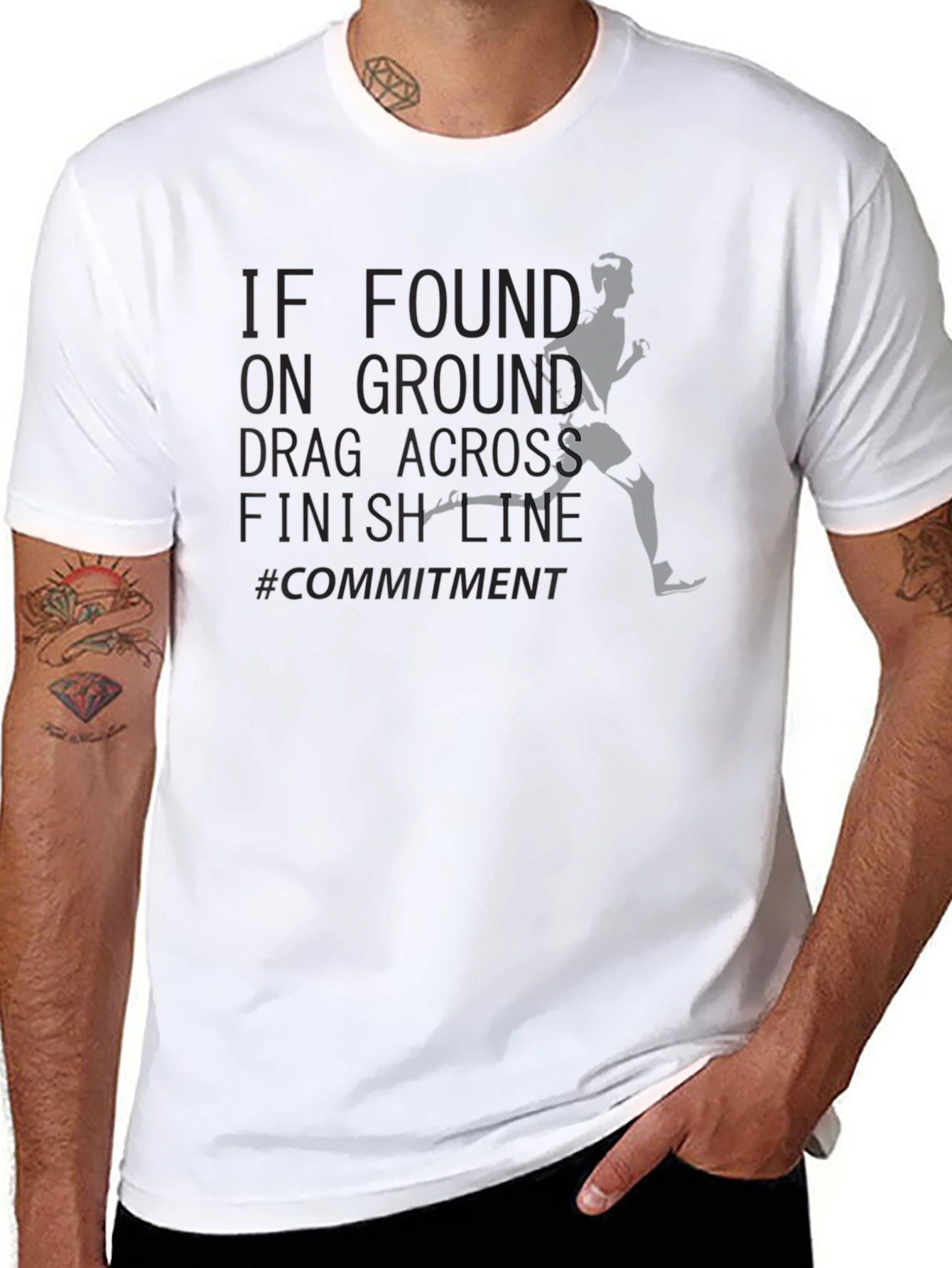 Commitment Run Finish Line Graphic Tee