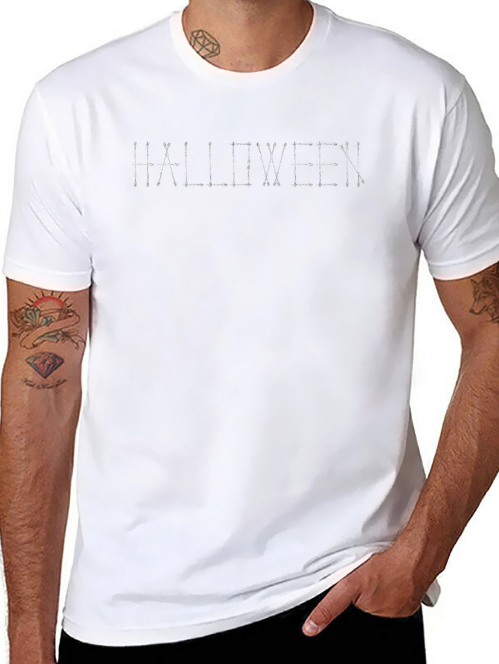 Halloween Barbed Wire Graphic T-Shirt