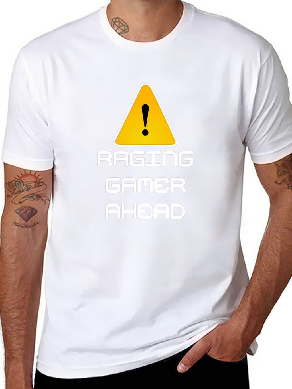 Raging Gamer Ahead Black Graphic Tee